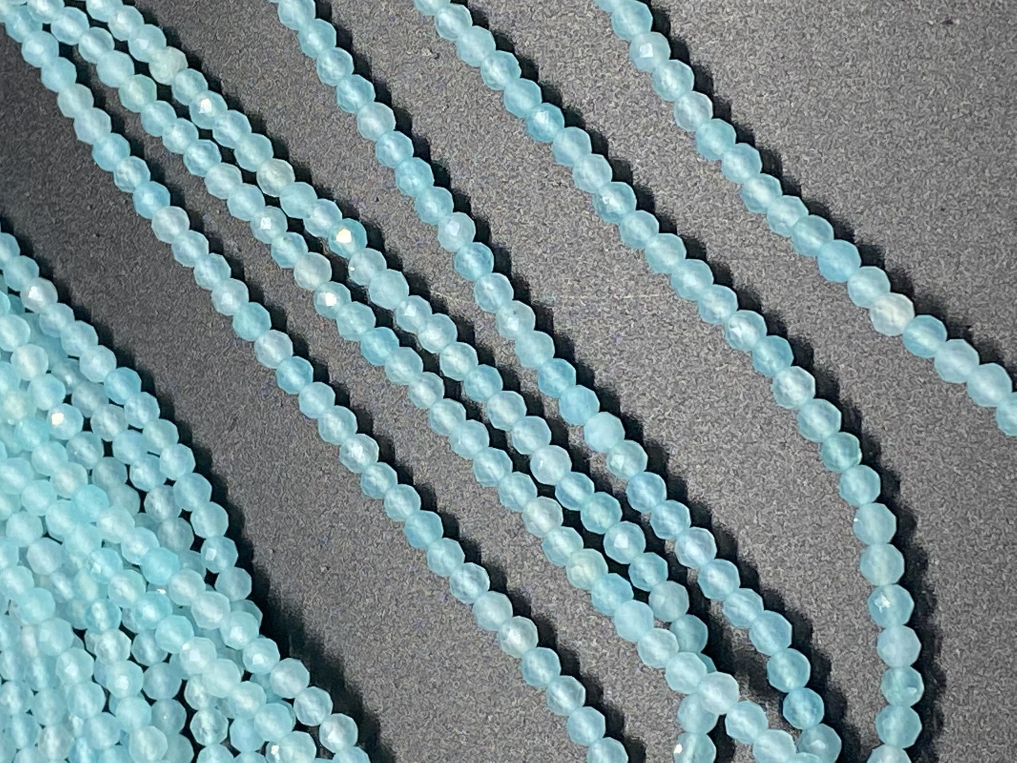 Aqua Chalcedony Rounds Faceted