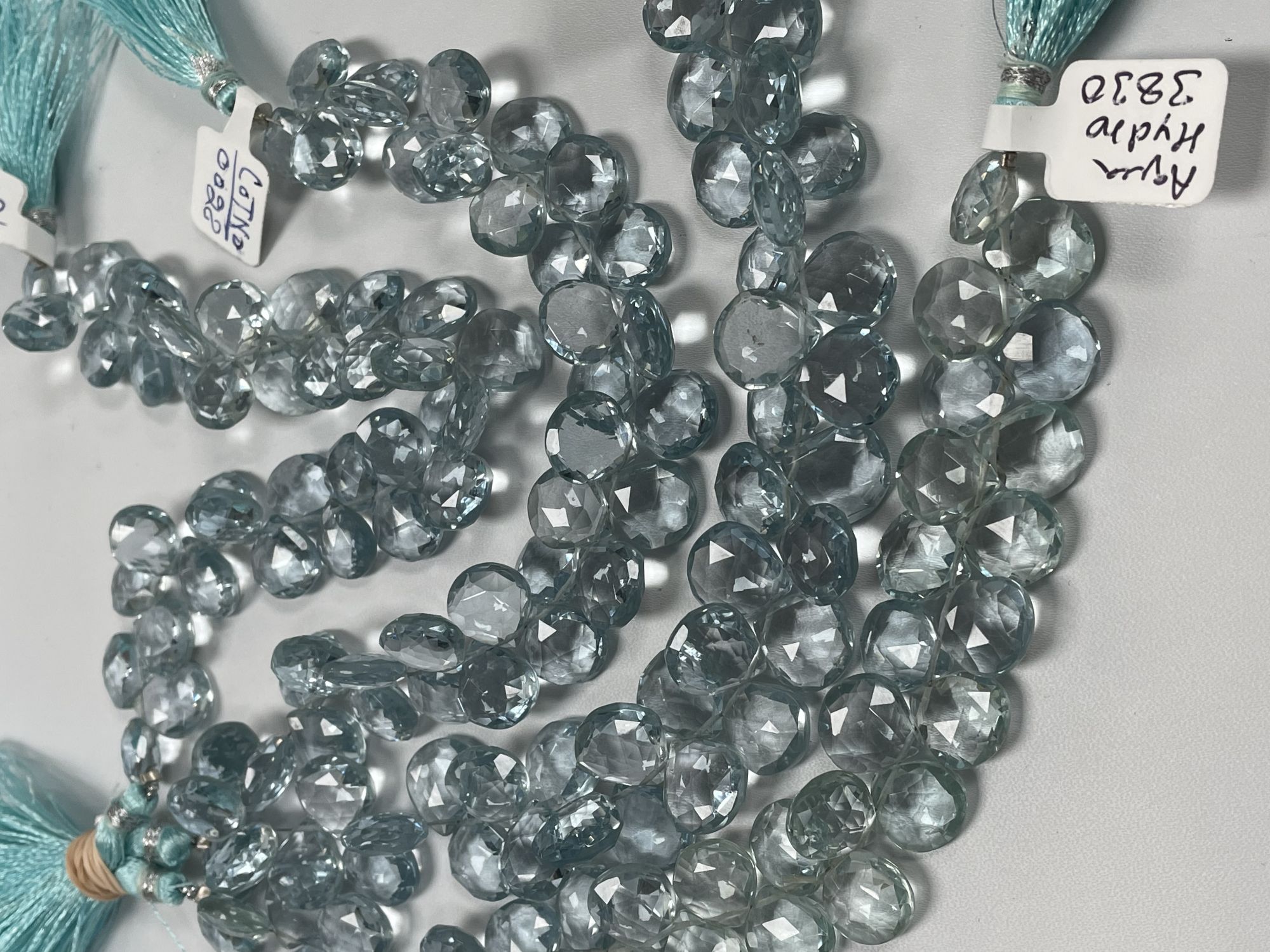 Aquamarine Hydro Quartz Heart Faceted