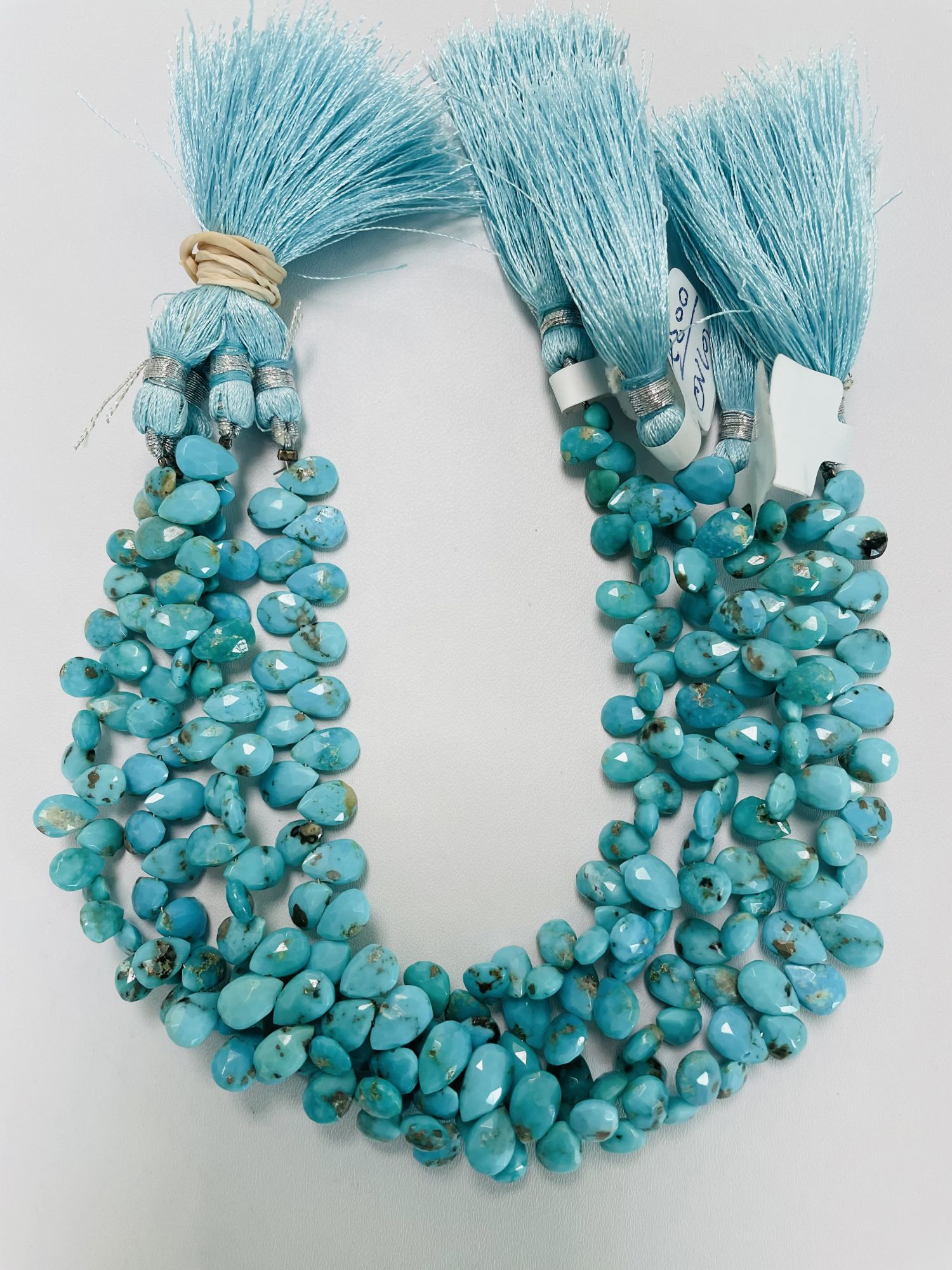 Shaded Natural Turquoise Pear Faceted