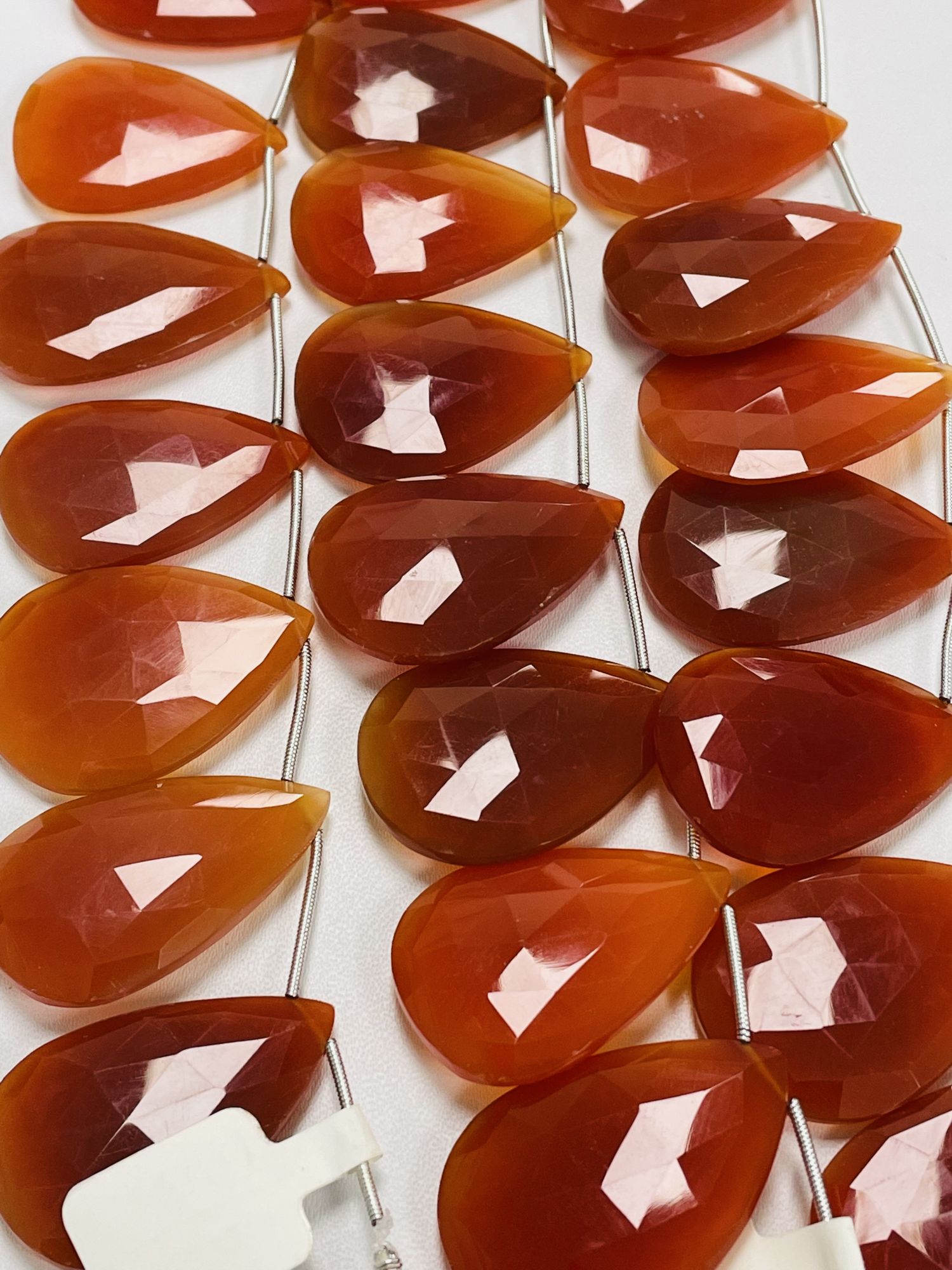 Carnelian Pear Faceted