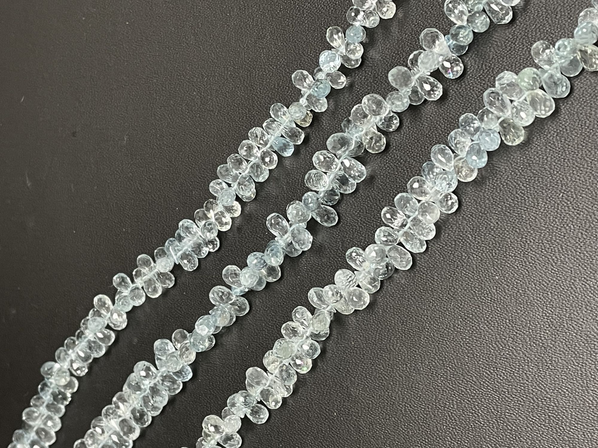 Aquamarine Drop Faceted