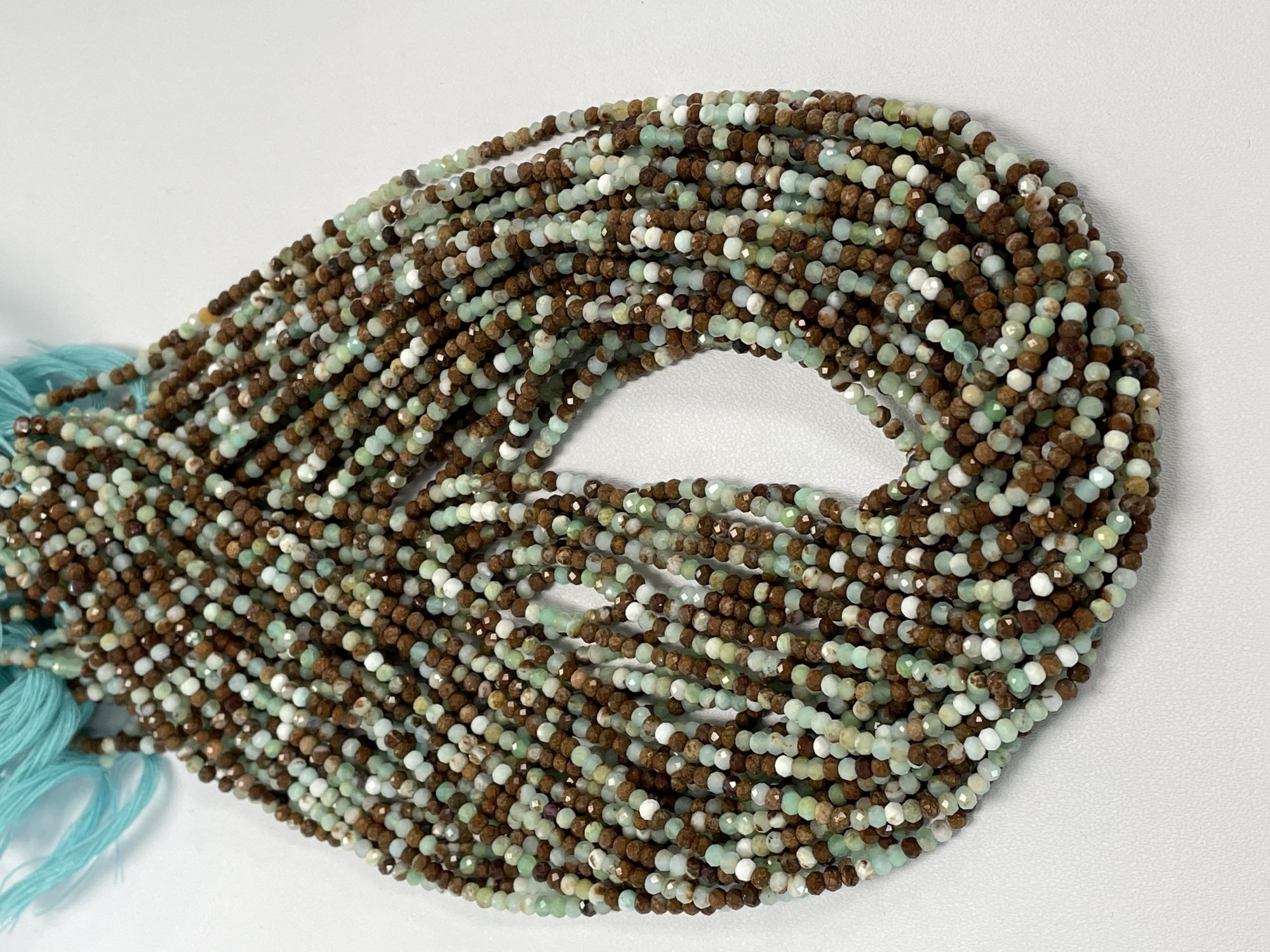 Opal Rondelle Faceted