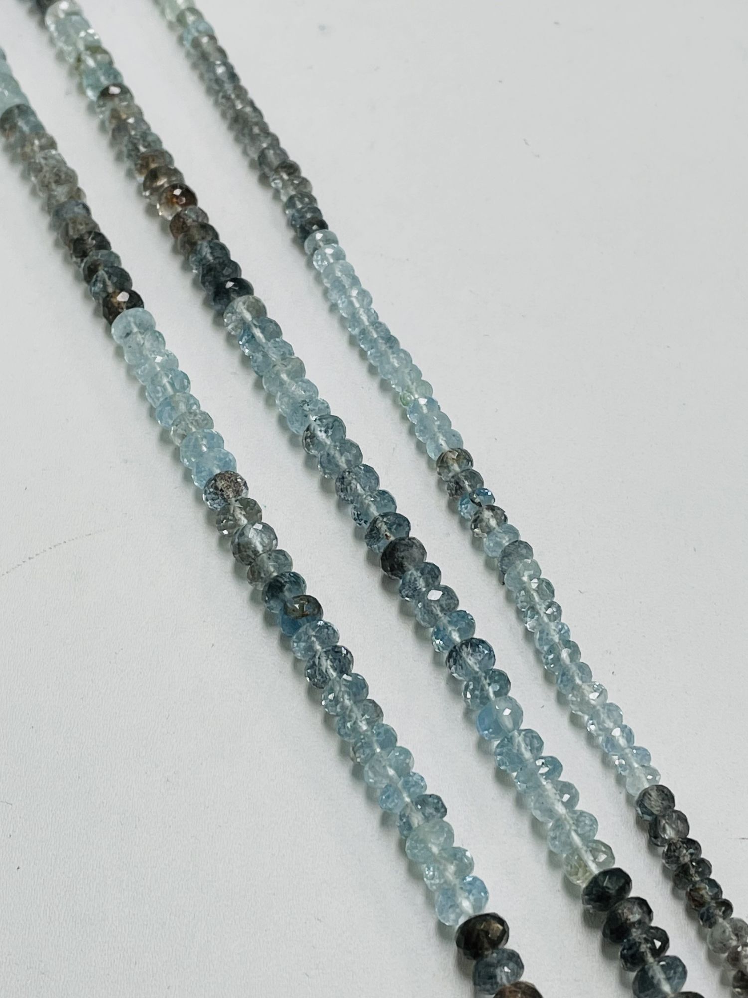 Copper Aquamarine Rondelle Faceted