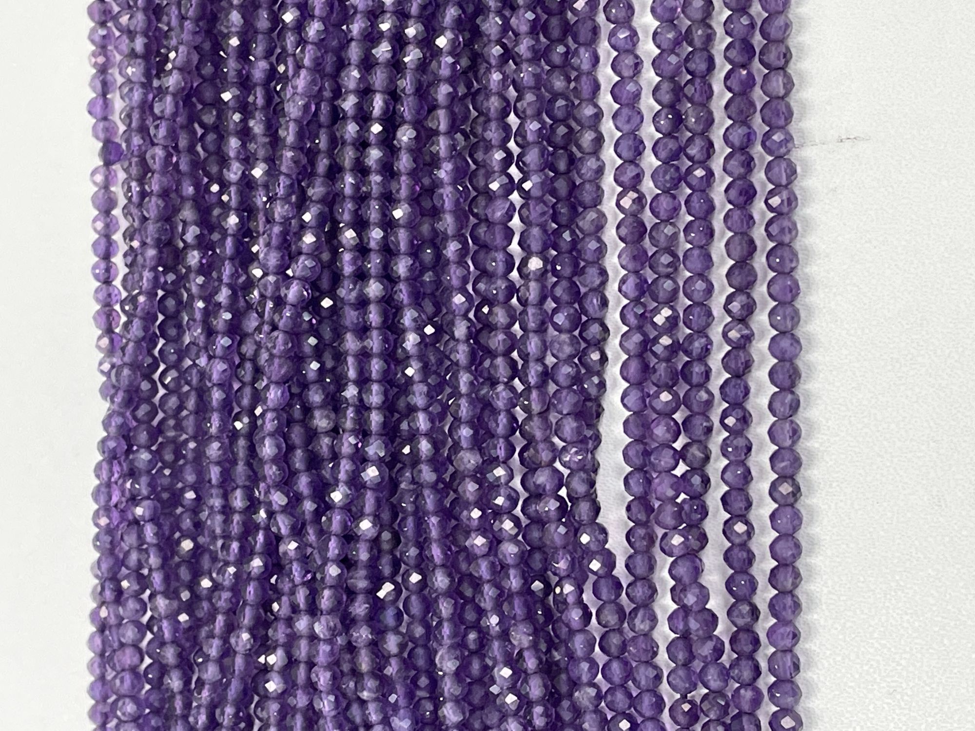 Purple Amethyst Rondelle Faceted