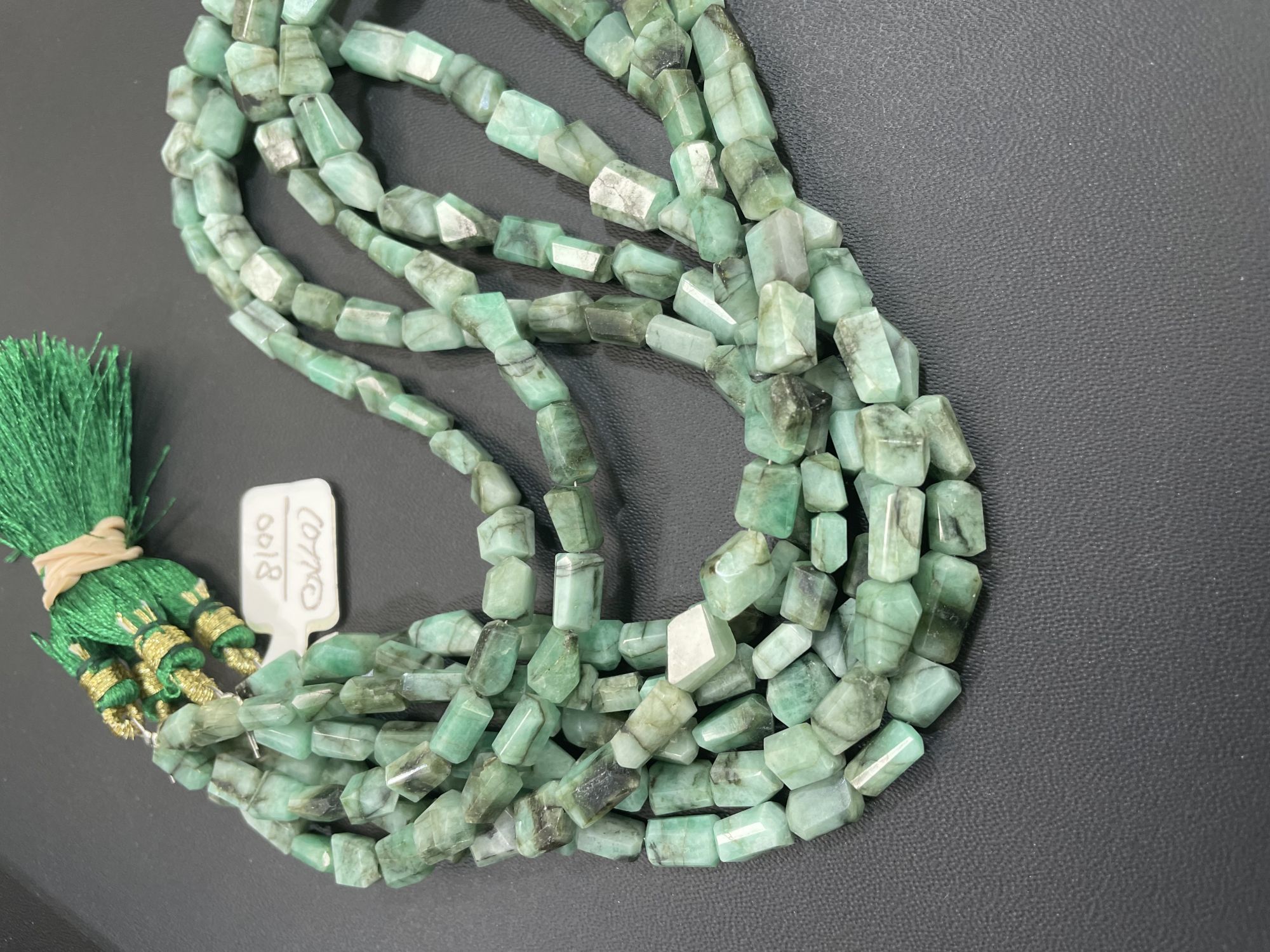 Shaded Emerald Nugget Faceted