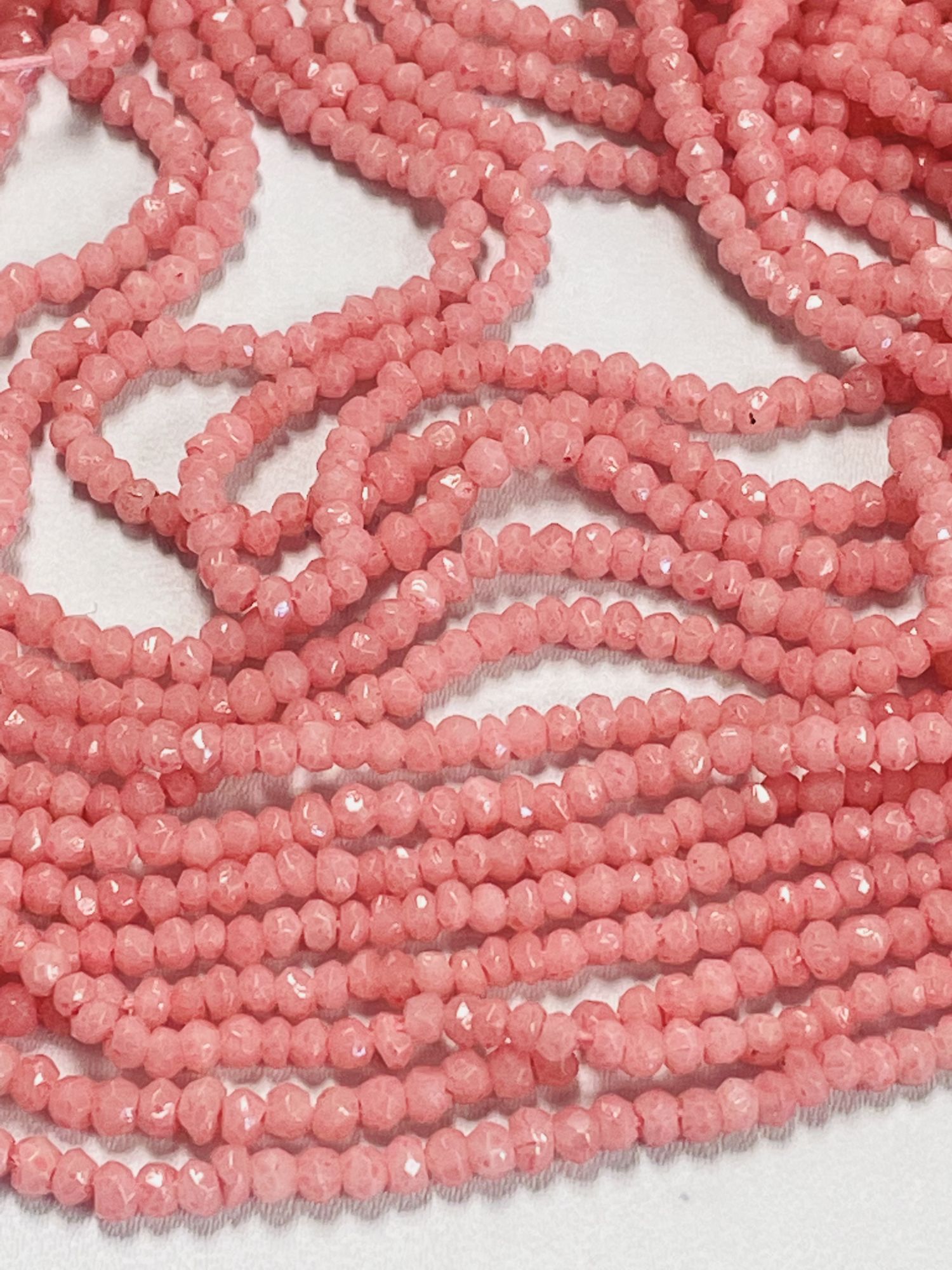 Opal Rondelle Faceted