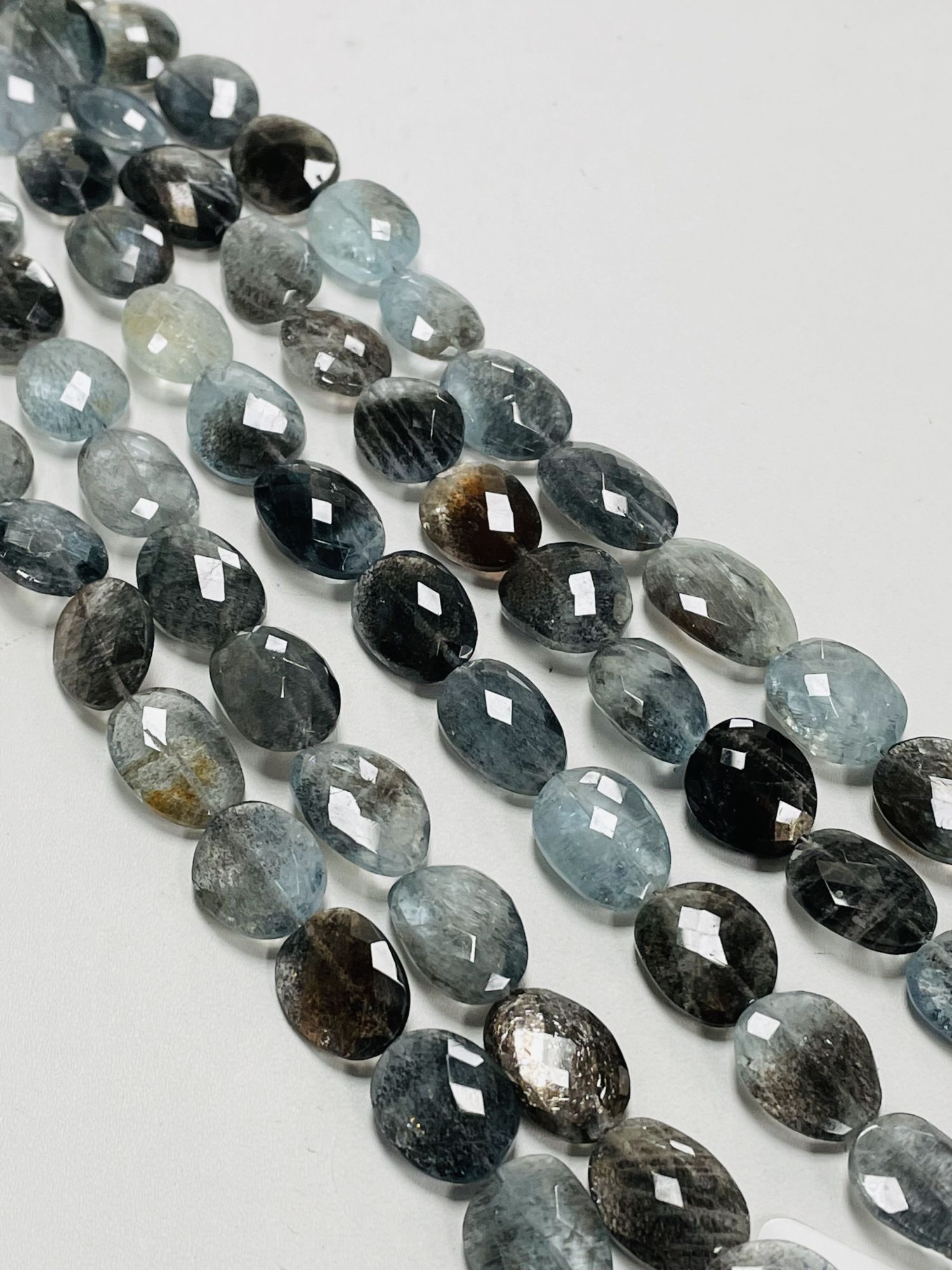 Copper Aquamarine Flat Nugget Faceted