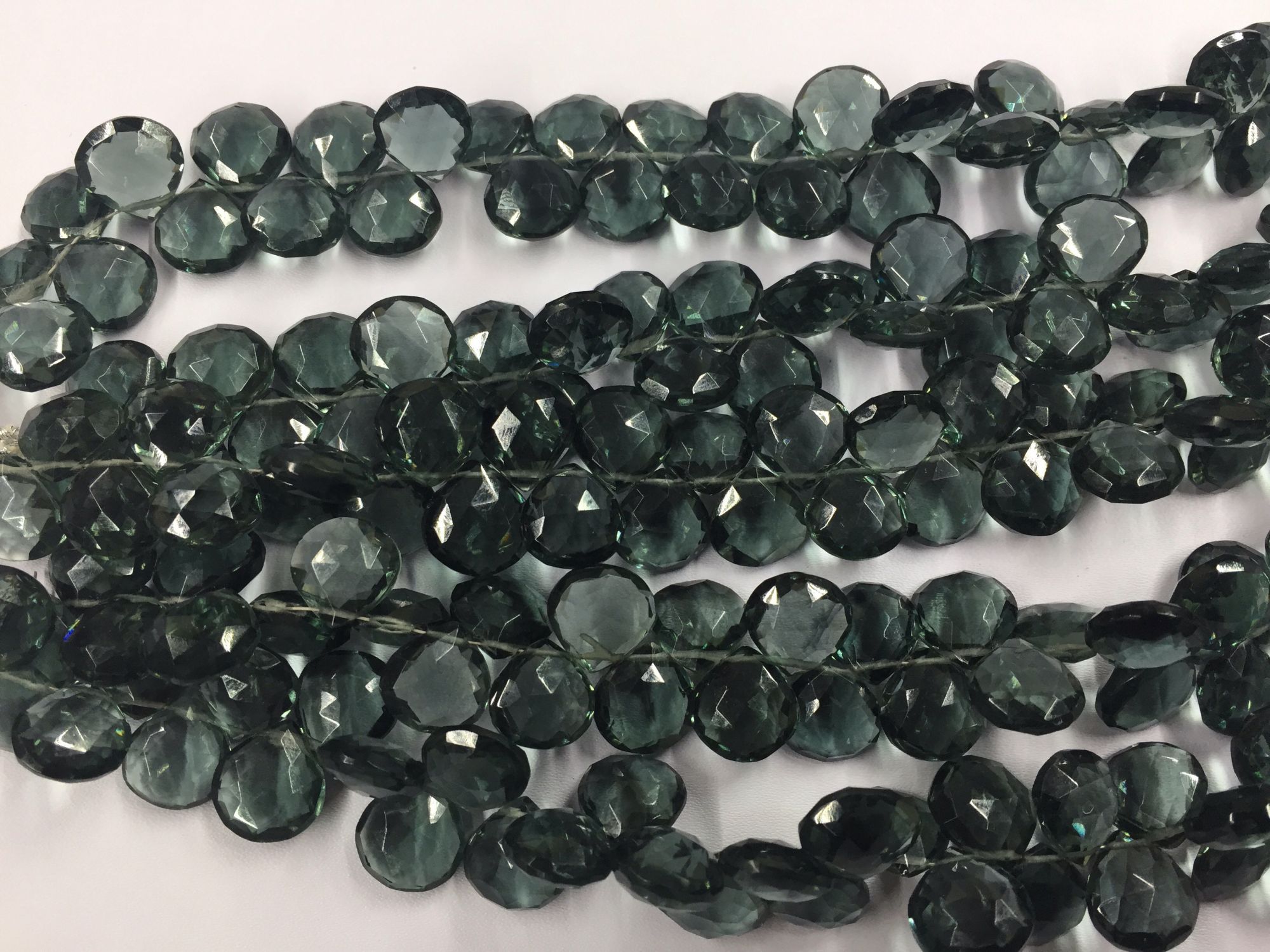 Grey hydro quartz hearts