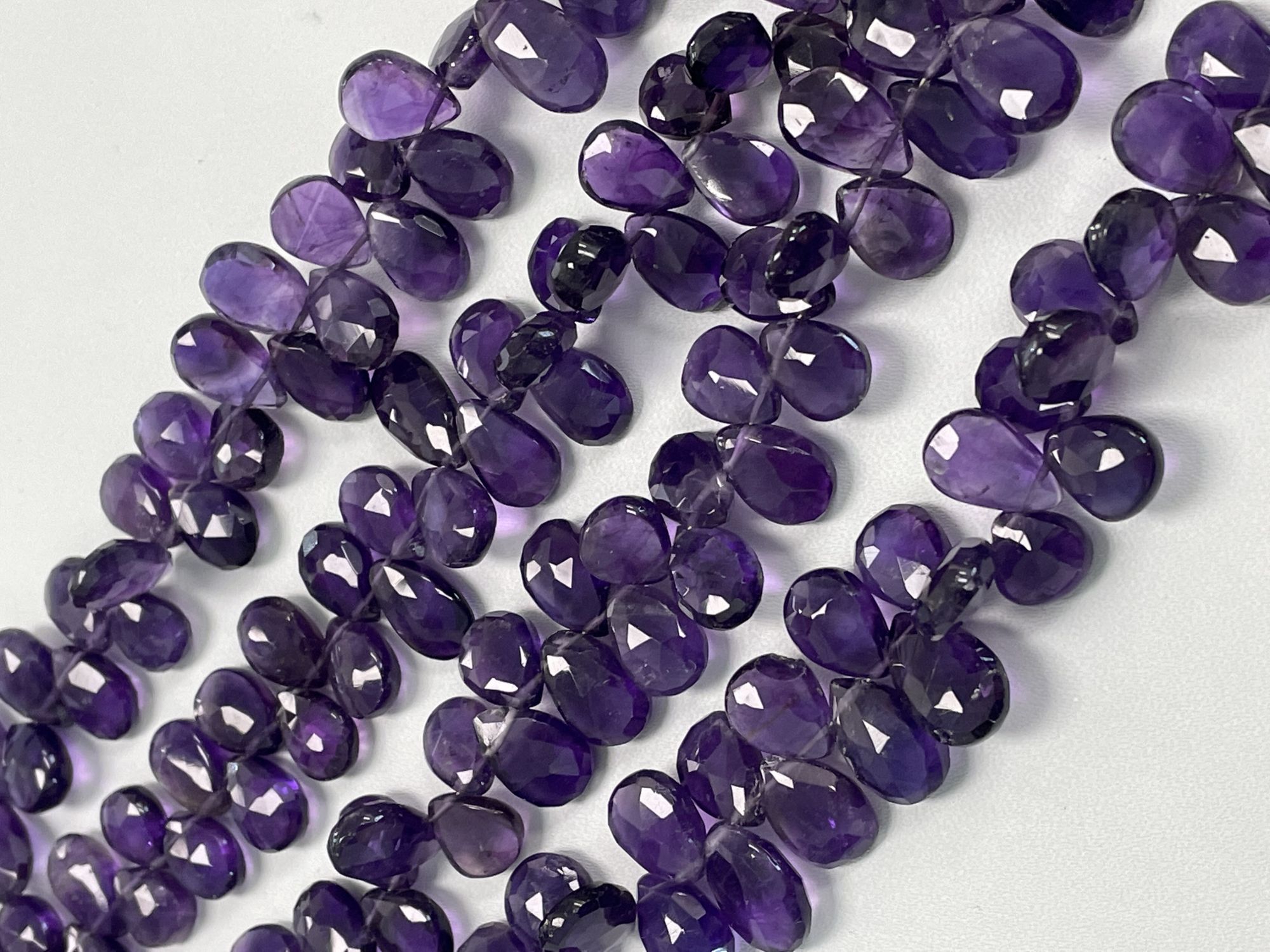 Purple Amethyst Pear Faceted