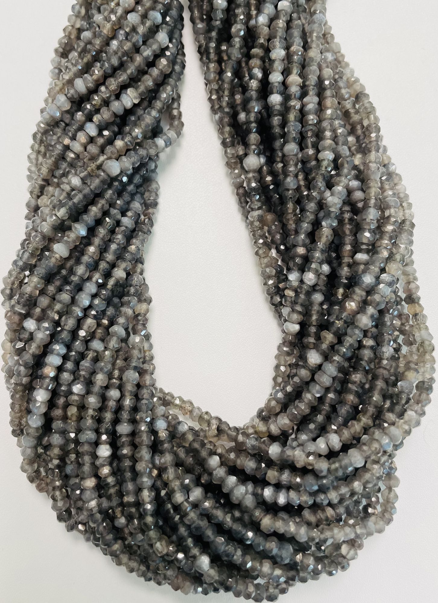 Moonstone Rondelle Faceted