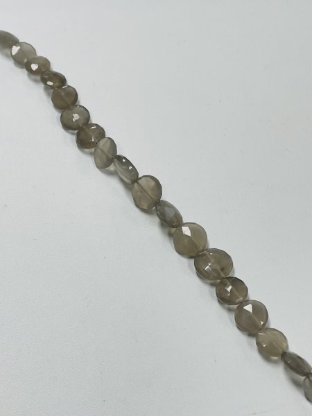 Grey Moonstone Coin Faceted