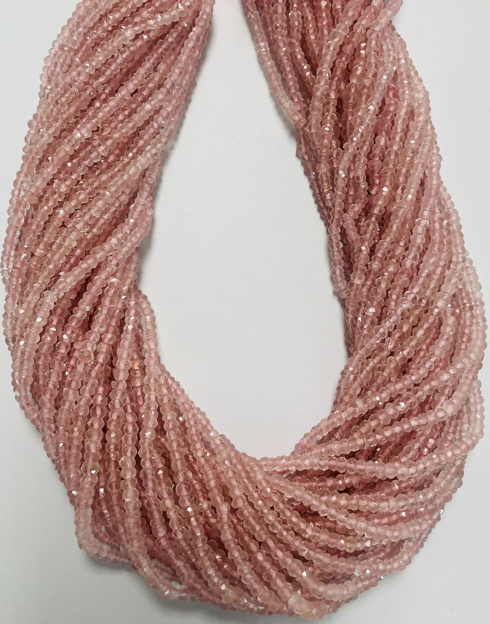 Rose Quartz Rondelle Faceted