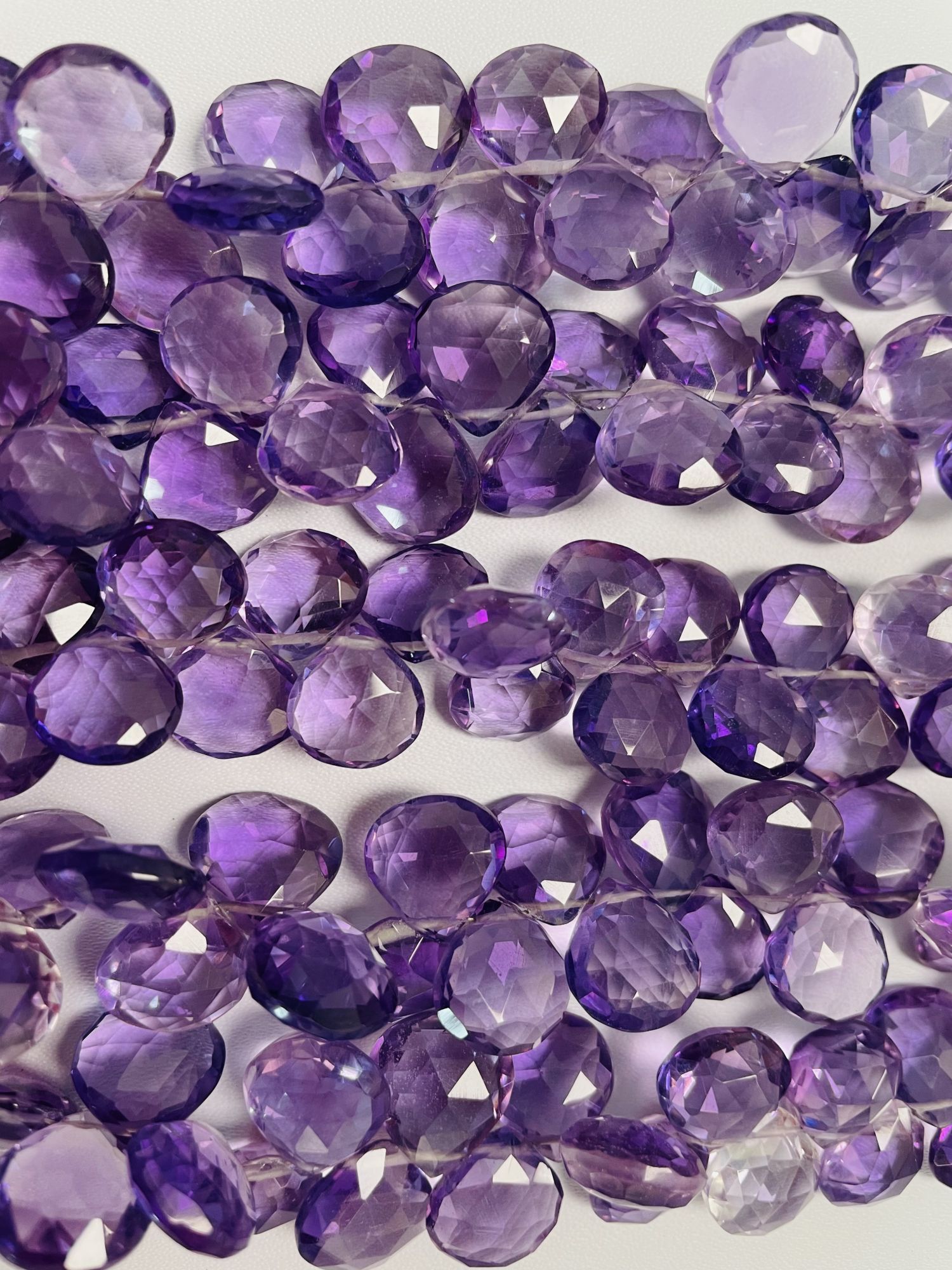 Purple Amethyst Heart Faceted