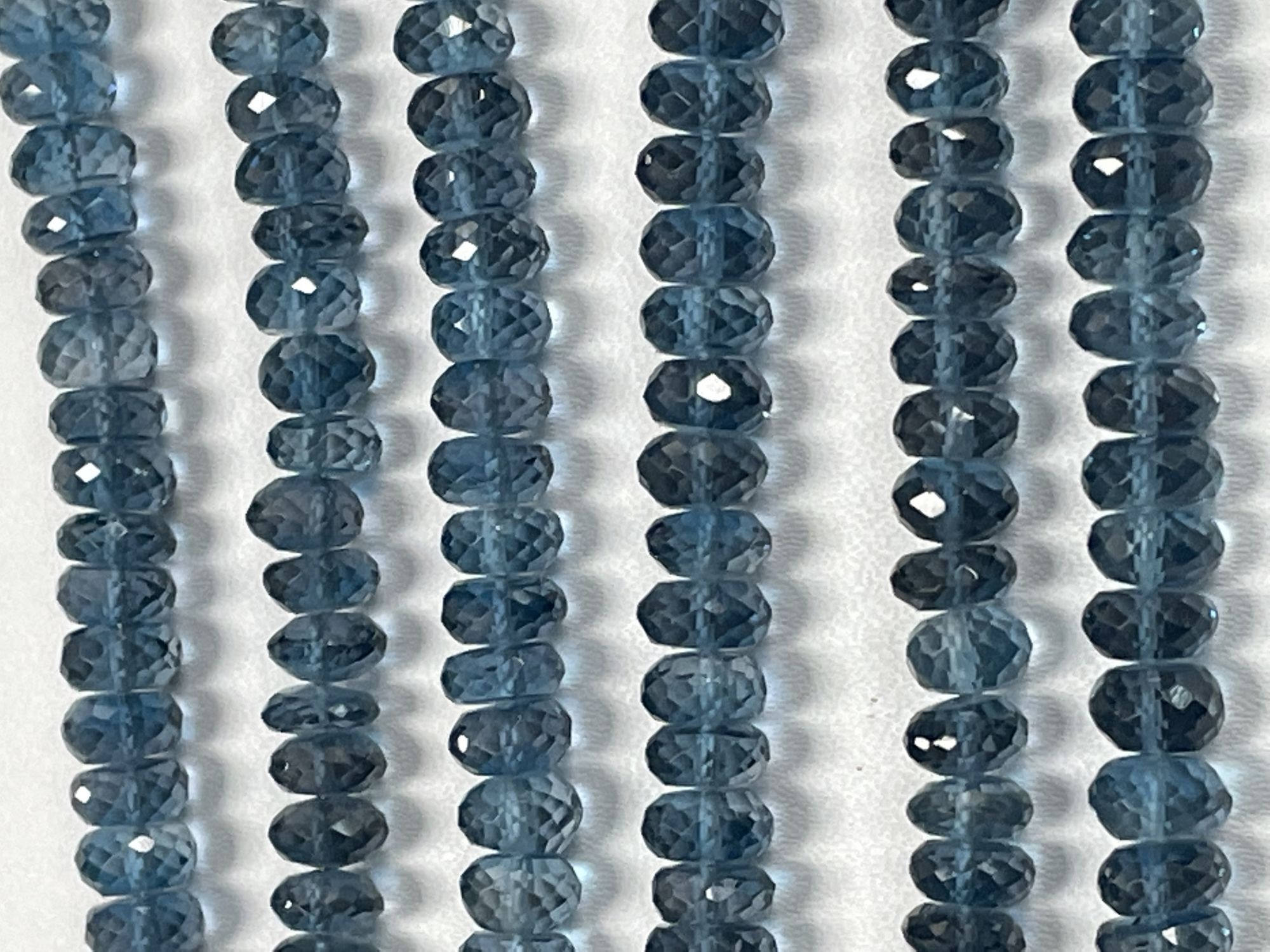 London Blue Topaz Rondelle Faceted