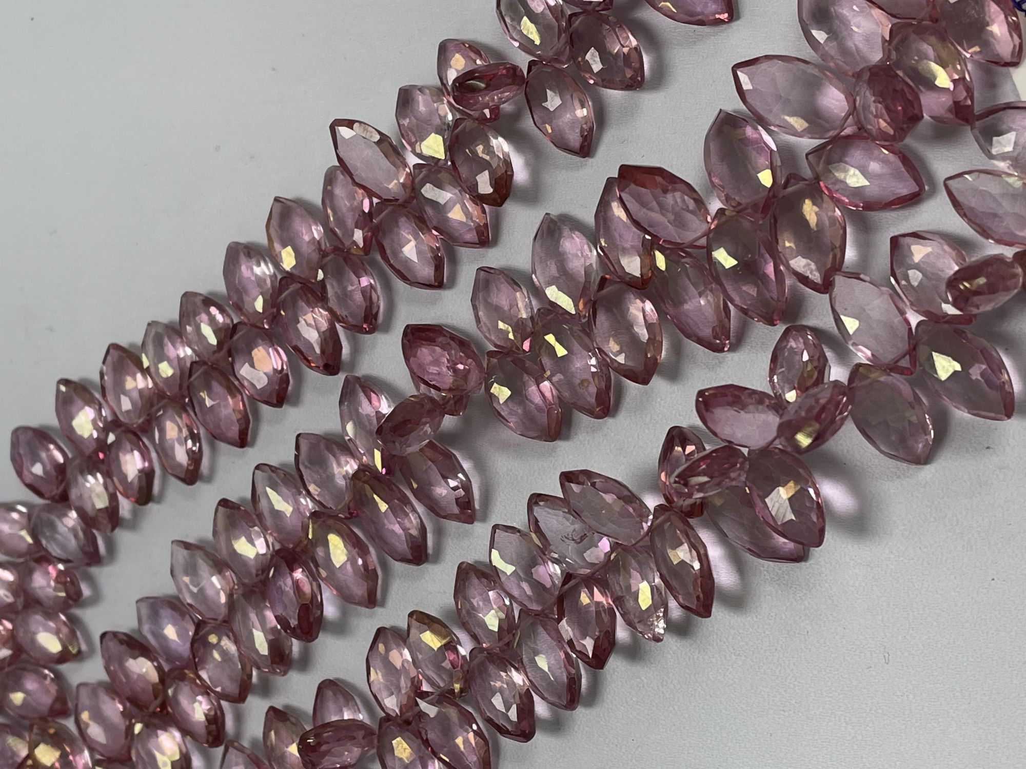 Pink Mystic Quartz Marquise Faceted