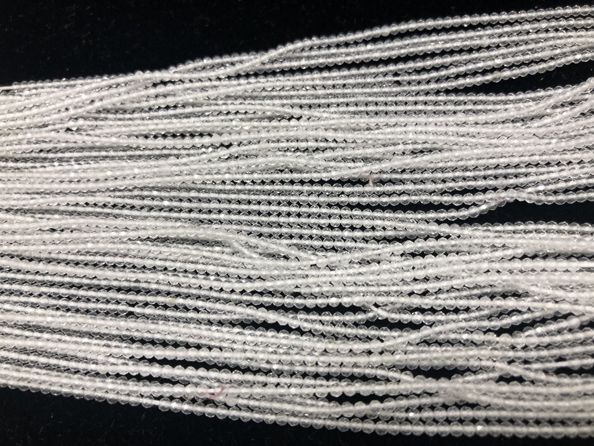 Clear Quartz Rondelles Faceted