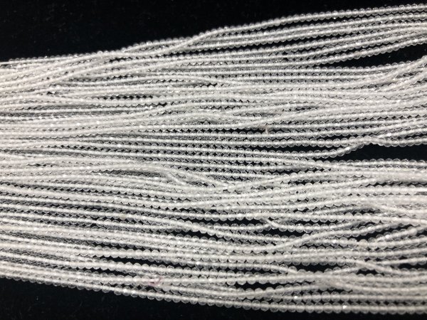 Clear Quartz Rondelles Faceted