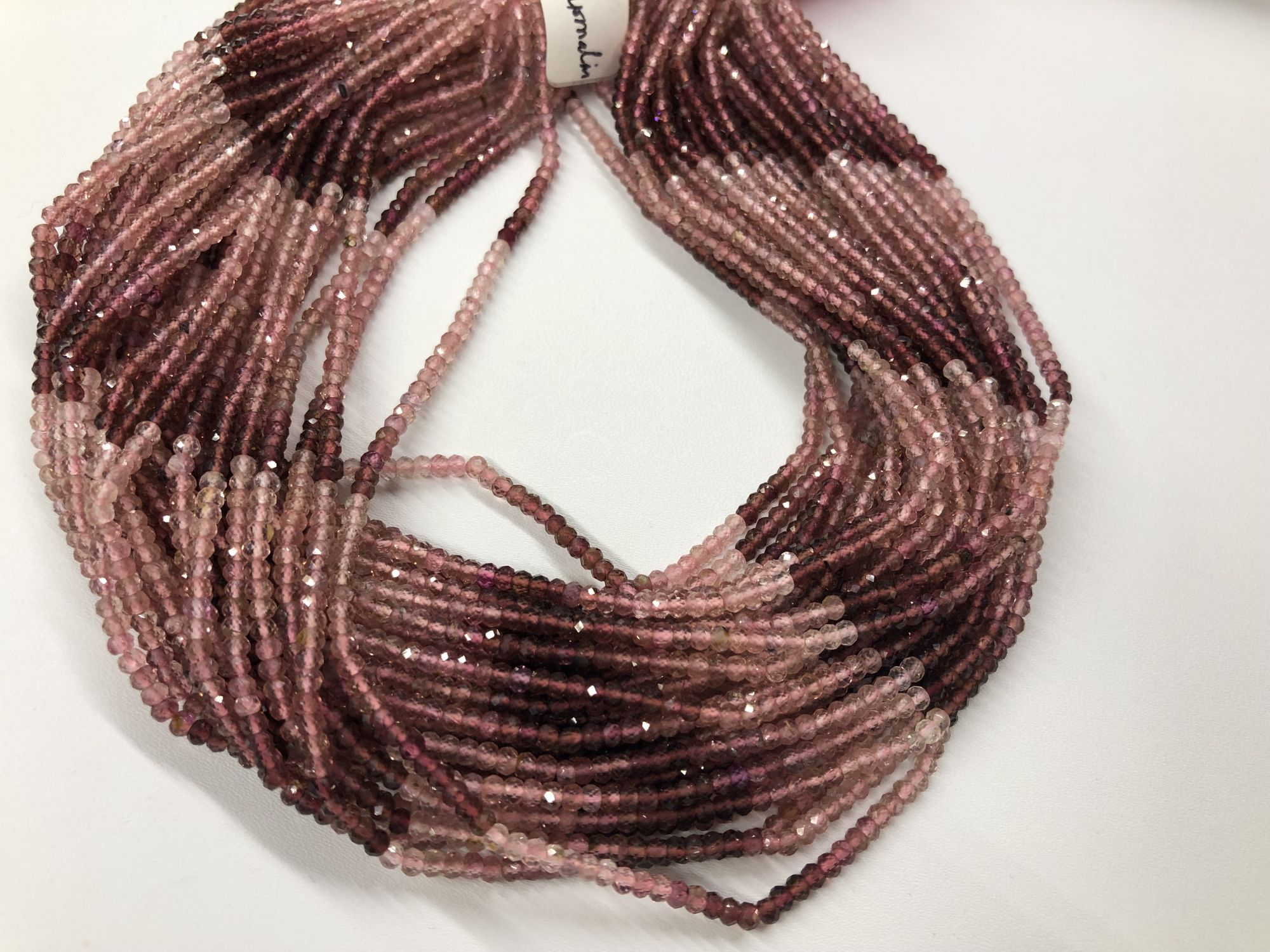 Natural Tourmaline Rondelles Faceted