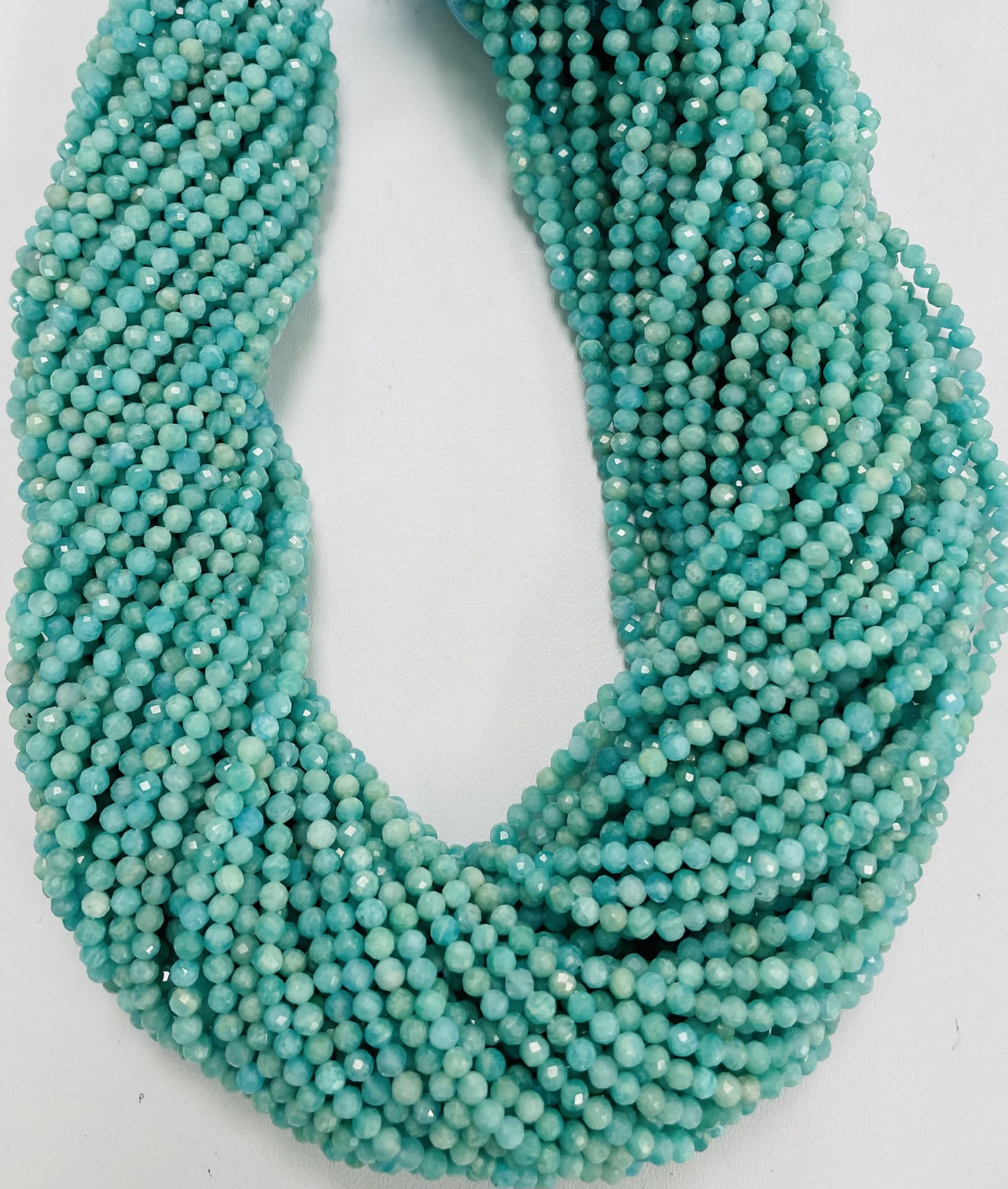 Amazonite Rondelle Faceted