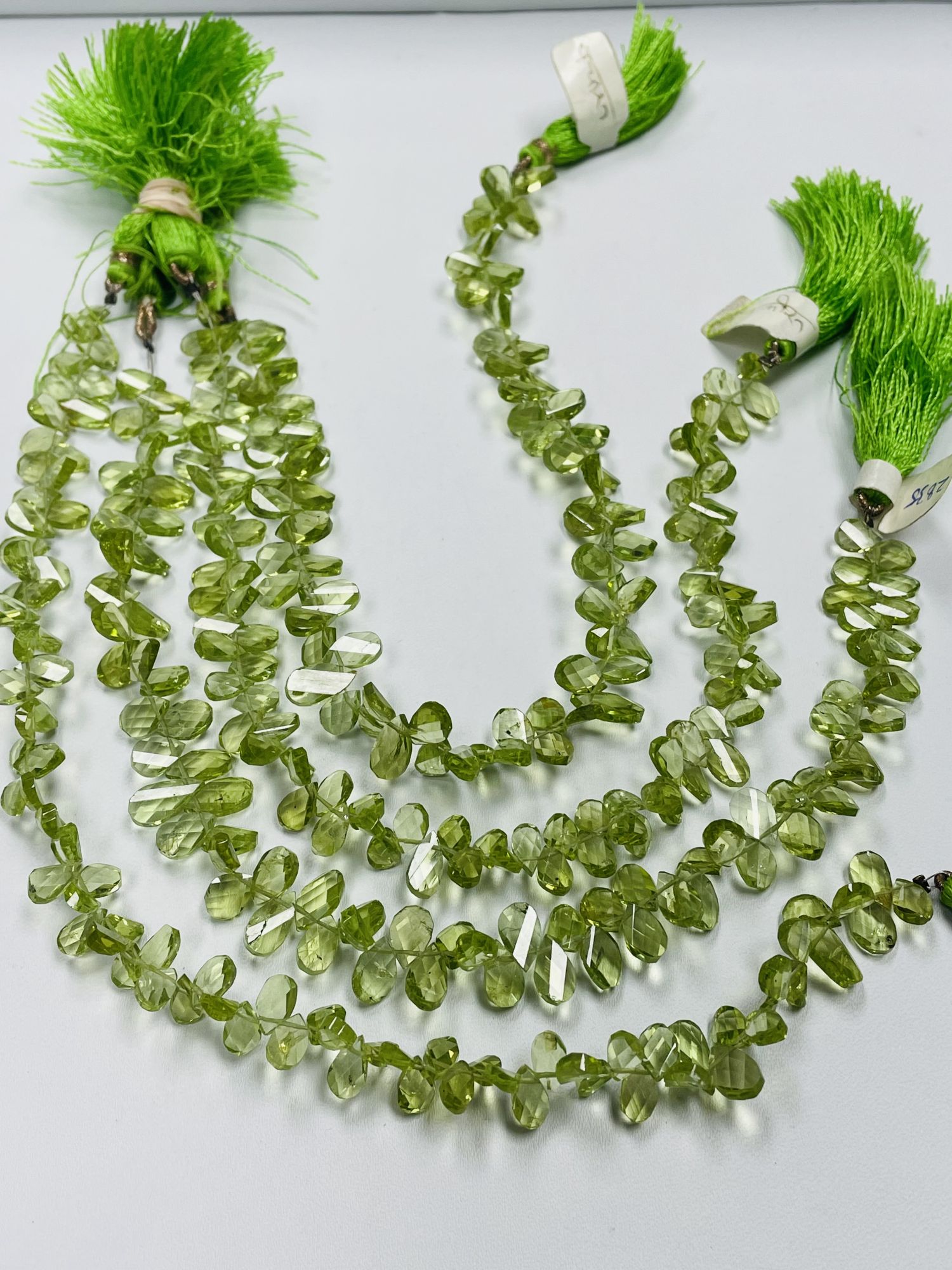 Peridot Twisted Pear Faceted