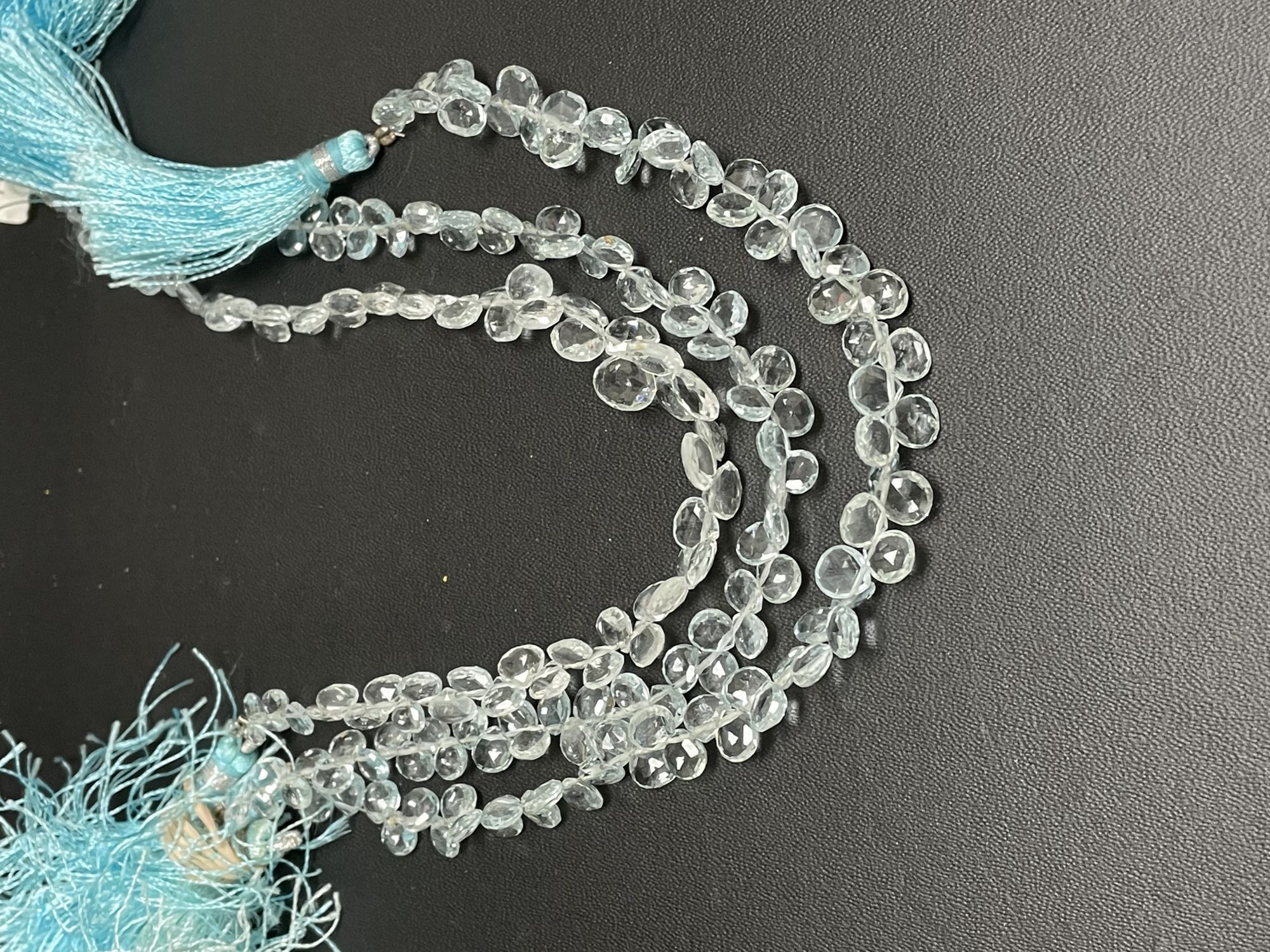 Aquamarine Heart Faceted