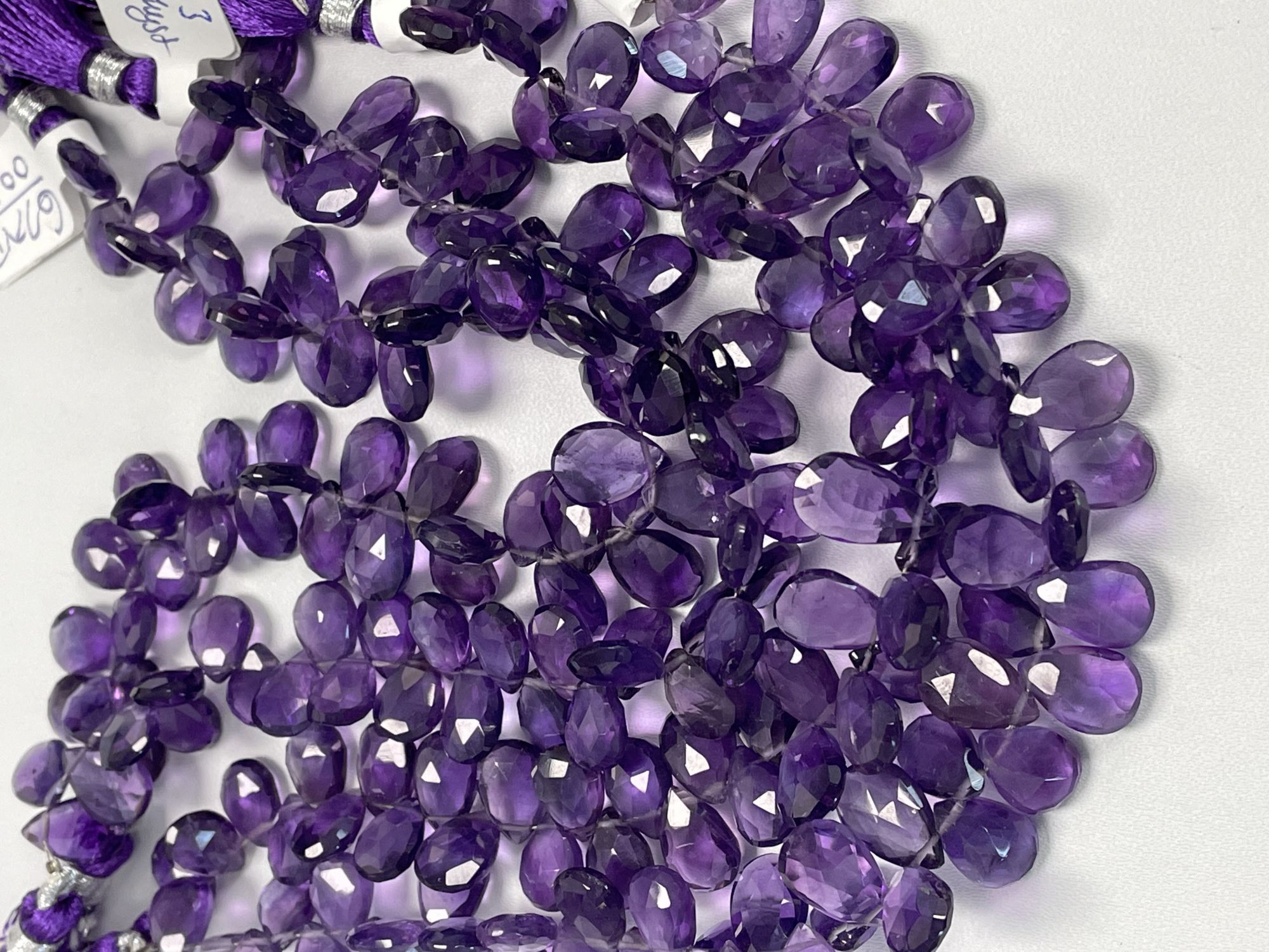 Purple Amethyst Pear Facetd