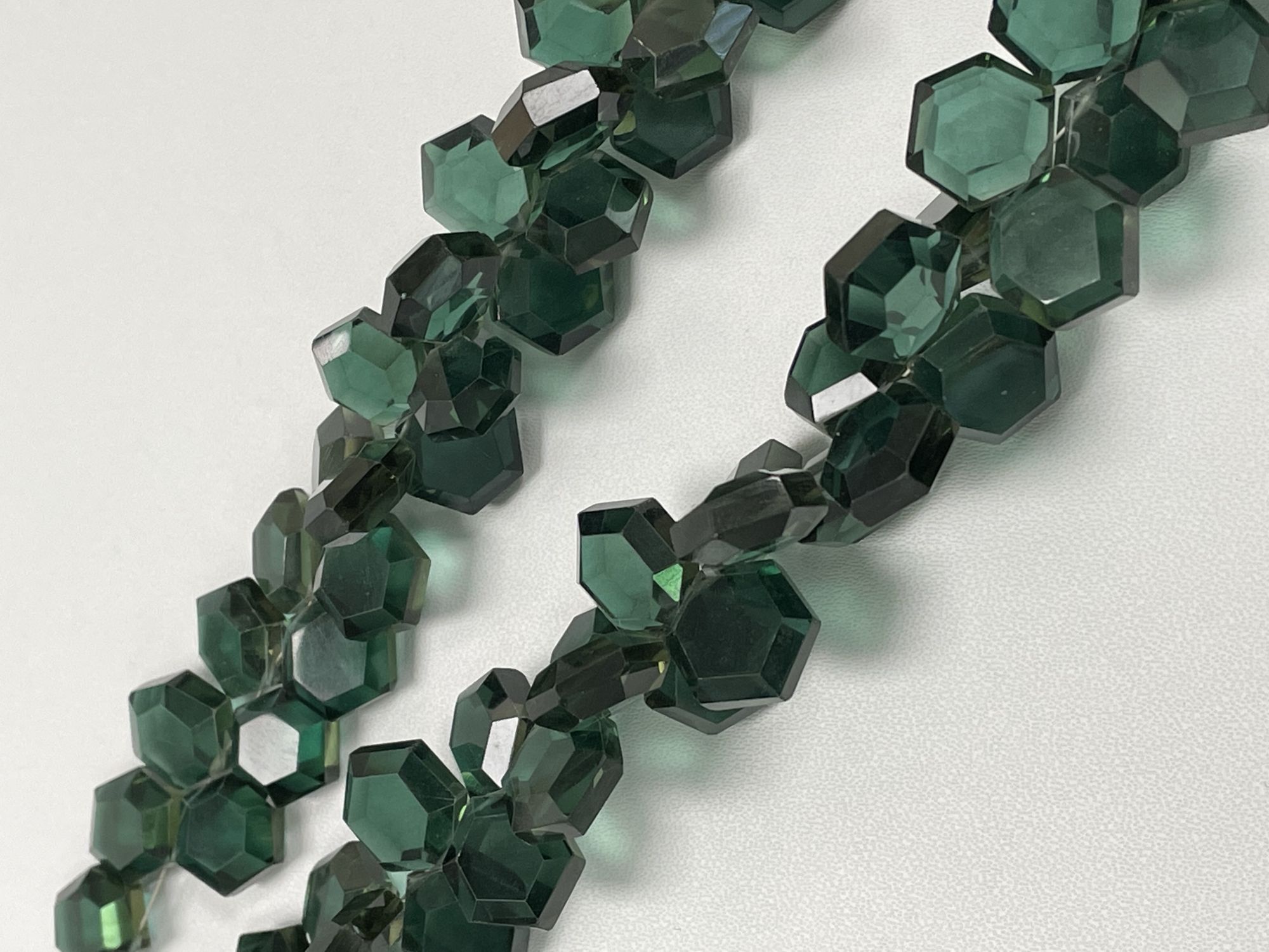 Green Hydro Quartz Hexagon Faceted