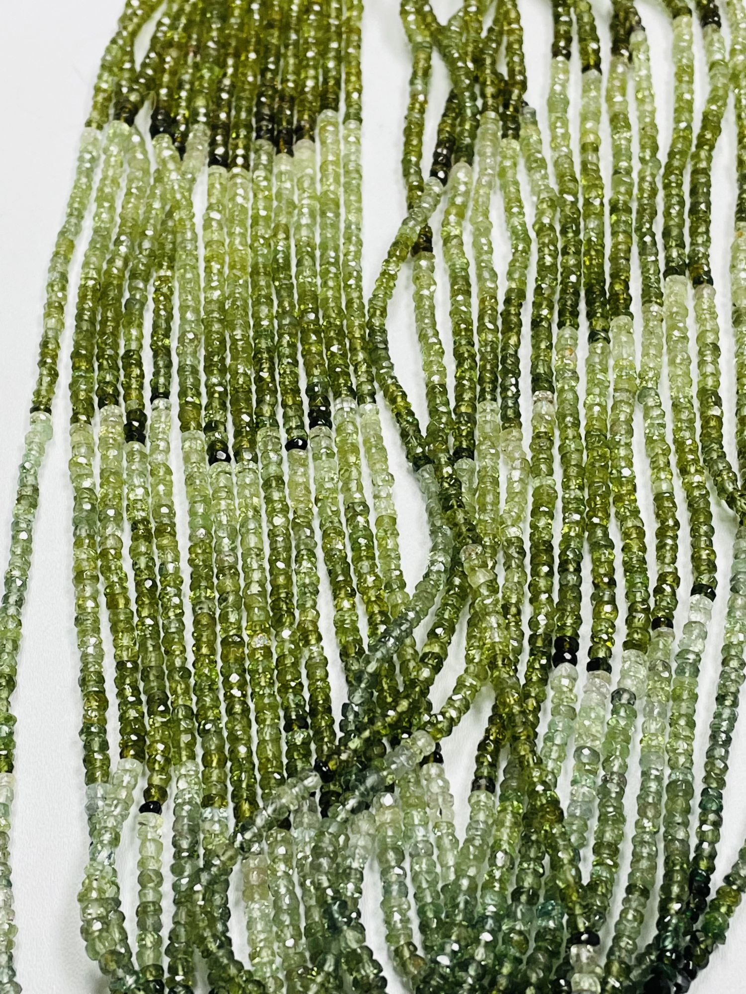 Shaded Tourmaline Rondelle Faceted