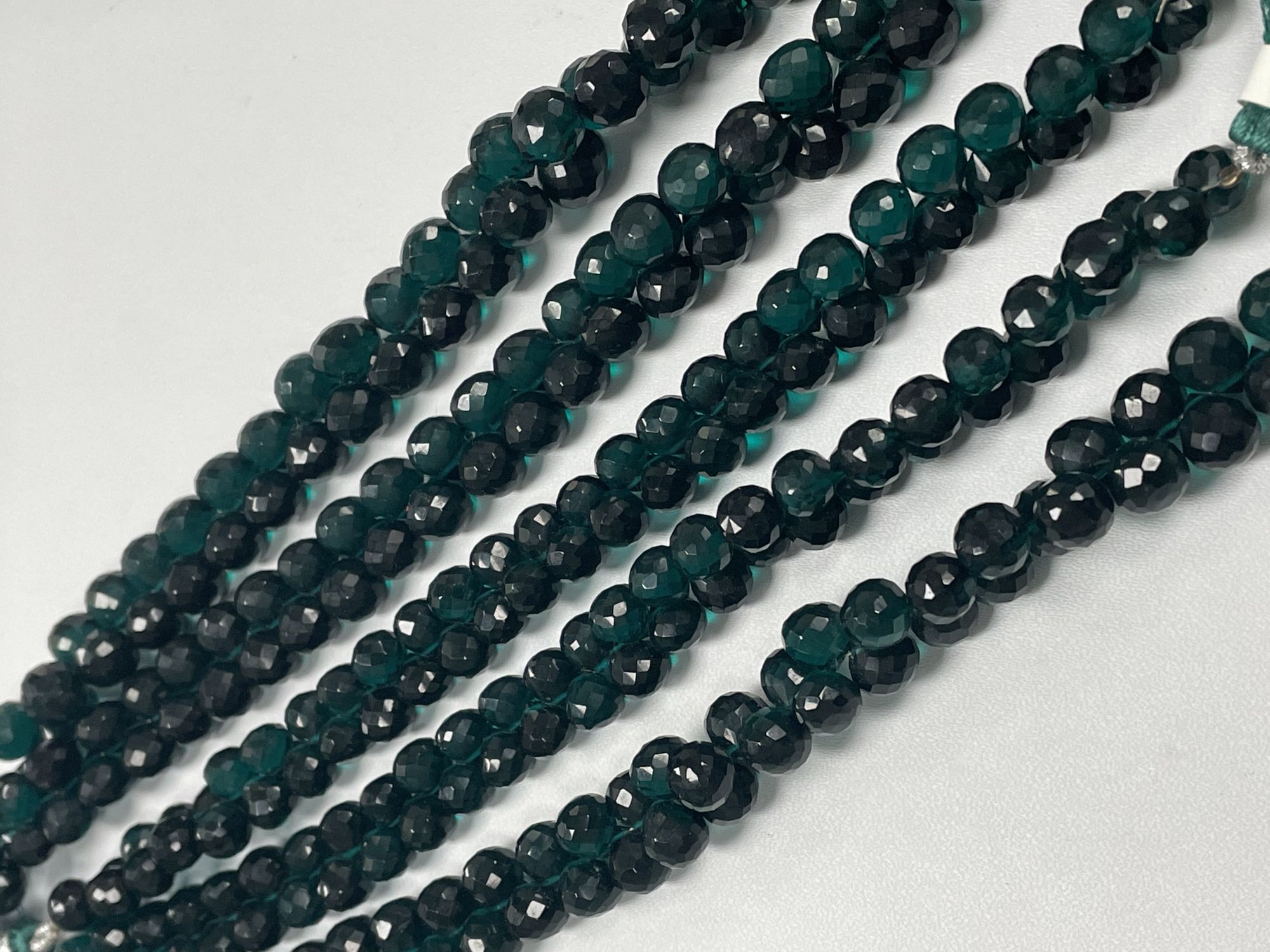 Teal Hydro Quartz Onion Faceted