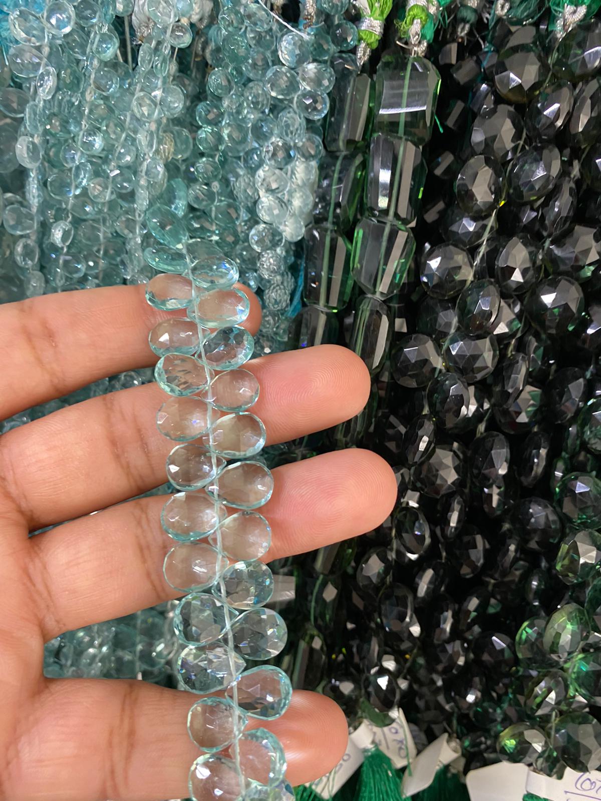 Aquamarine Hydro Quartz pears