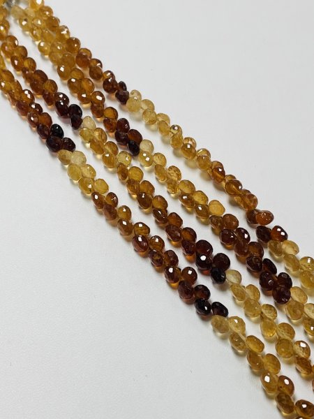Shaded Hessonite Garnet Onion Faceted