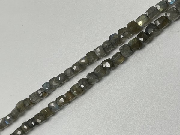 Labradorite Cubes Faceted
