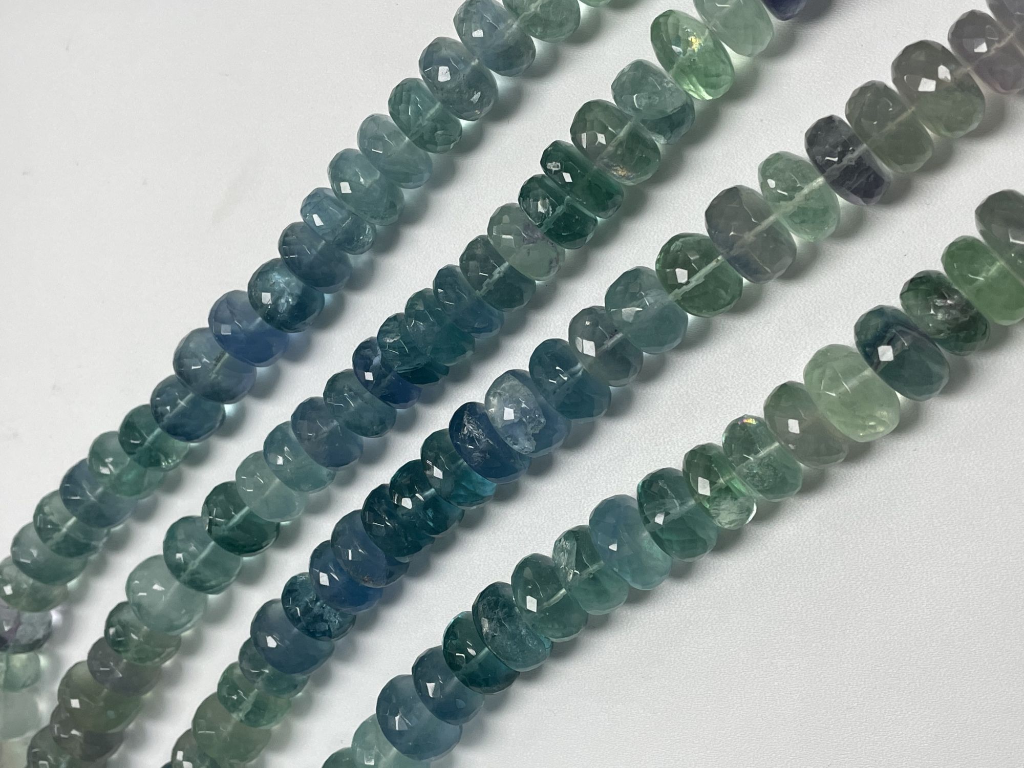 Fluorite Rondelle Faceted