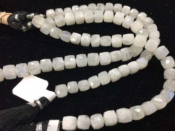 Moonstone Cubes  Faceted