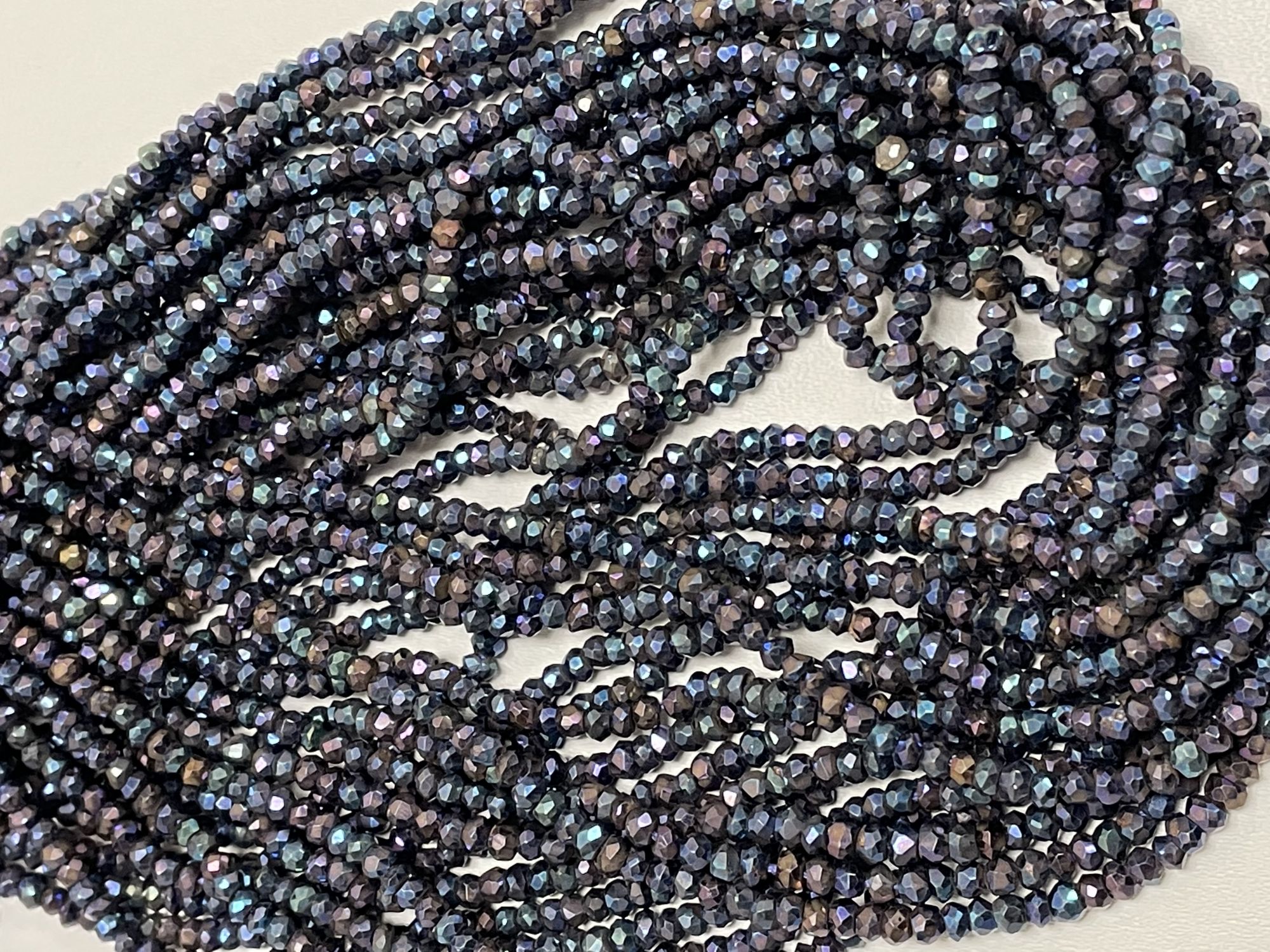 Mystic Blue Spinel Rondelle Faceted