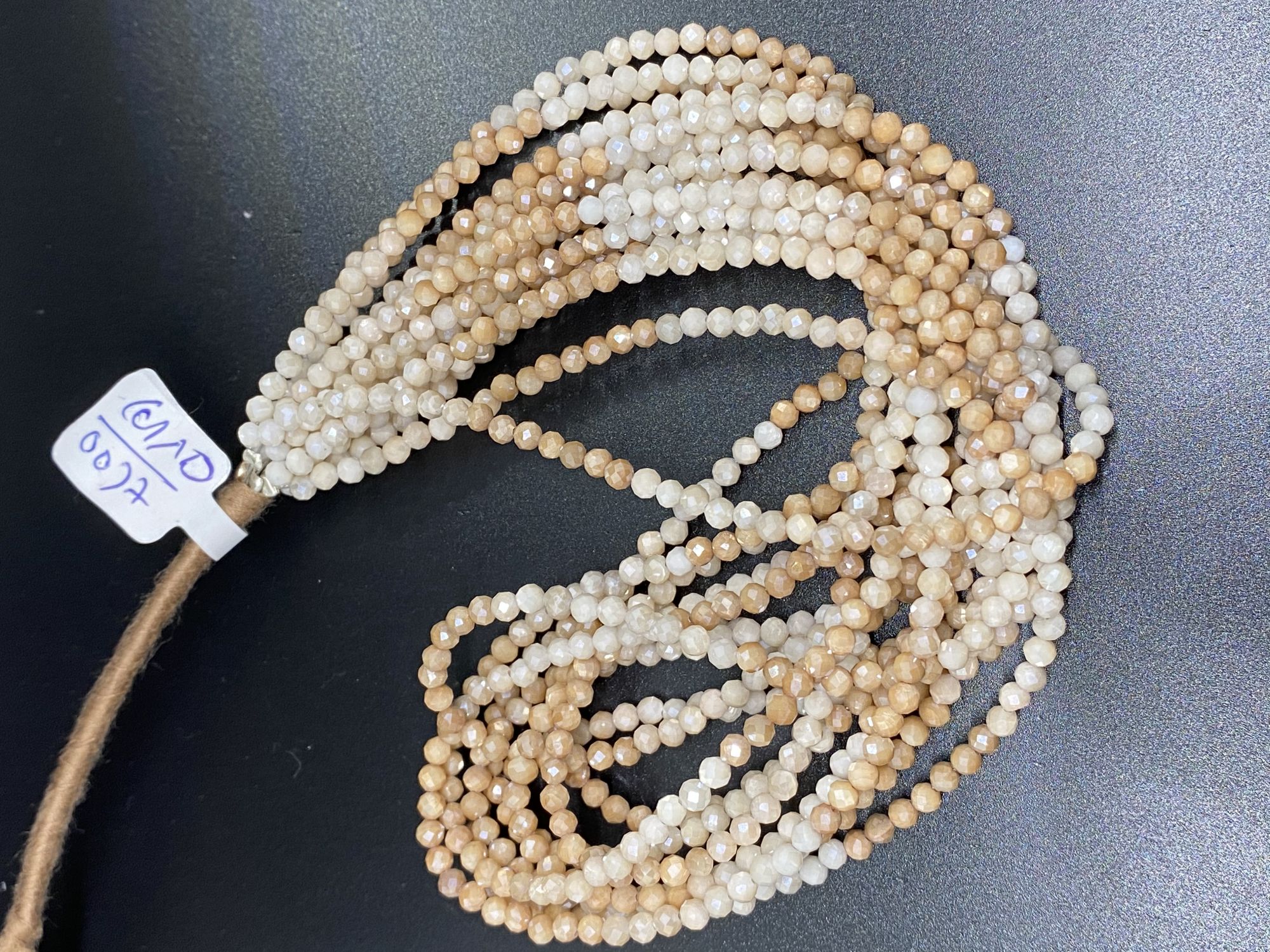 Coated Moonstone Rondelle