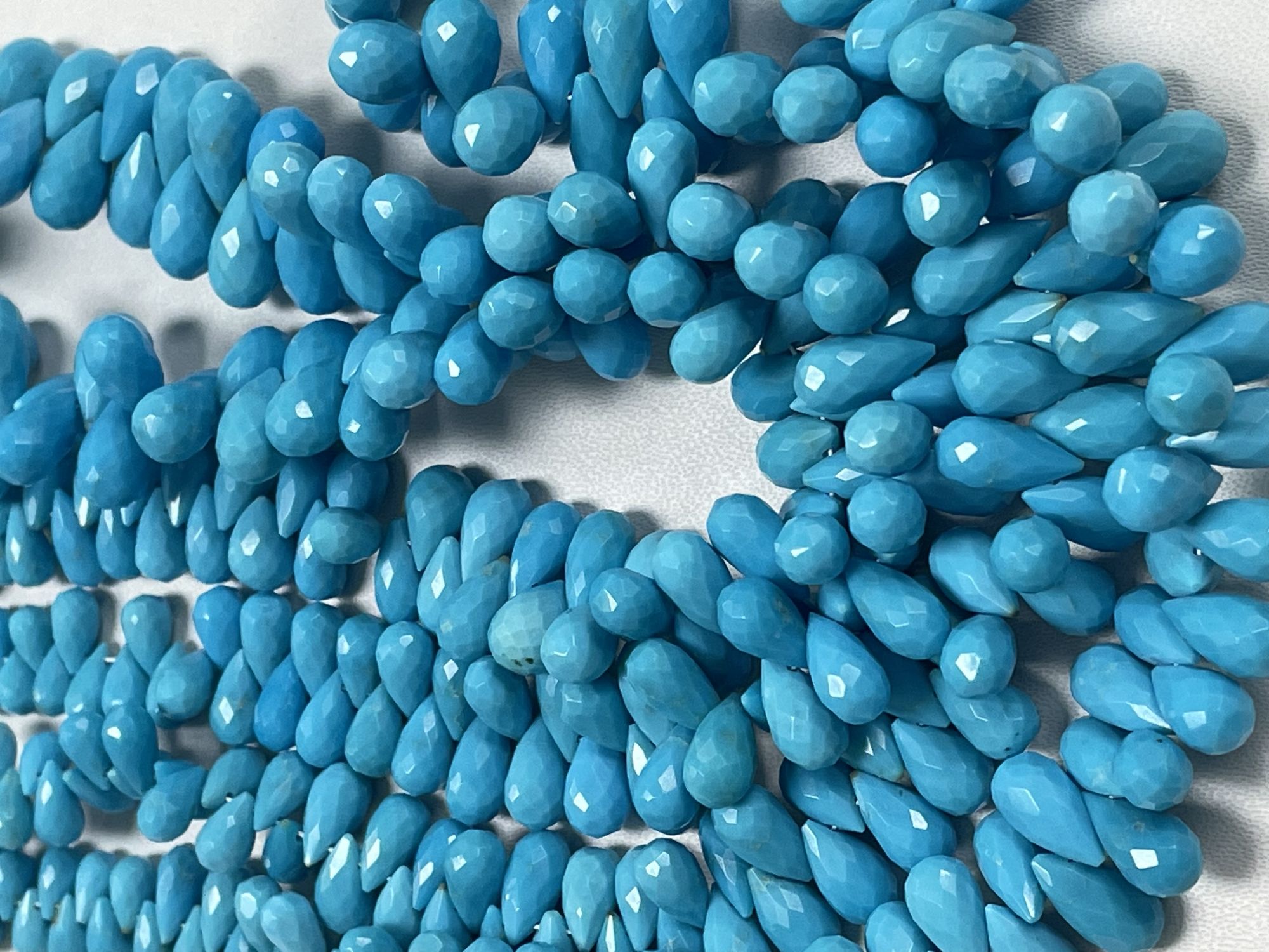 Turquoise Drop Faceted