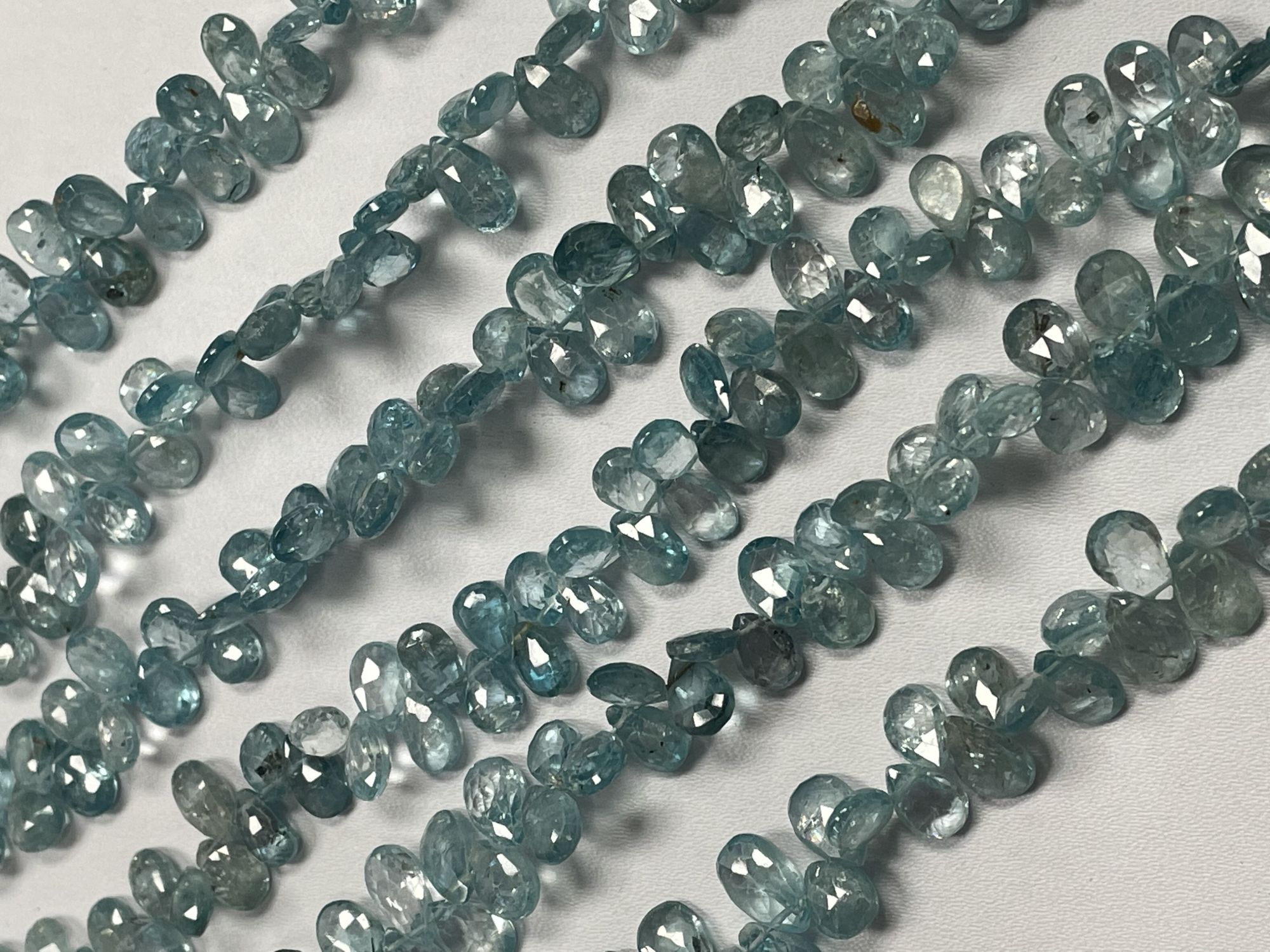 Blue Zircon Pear Faceted