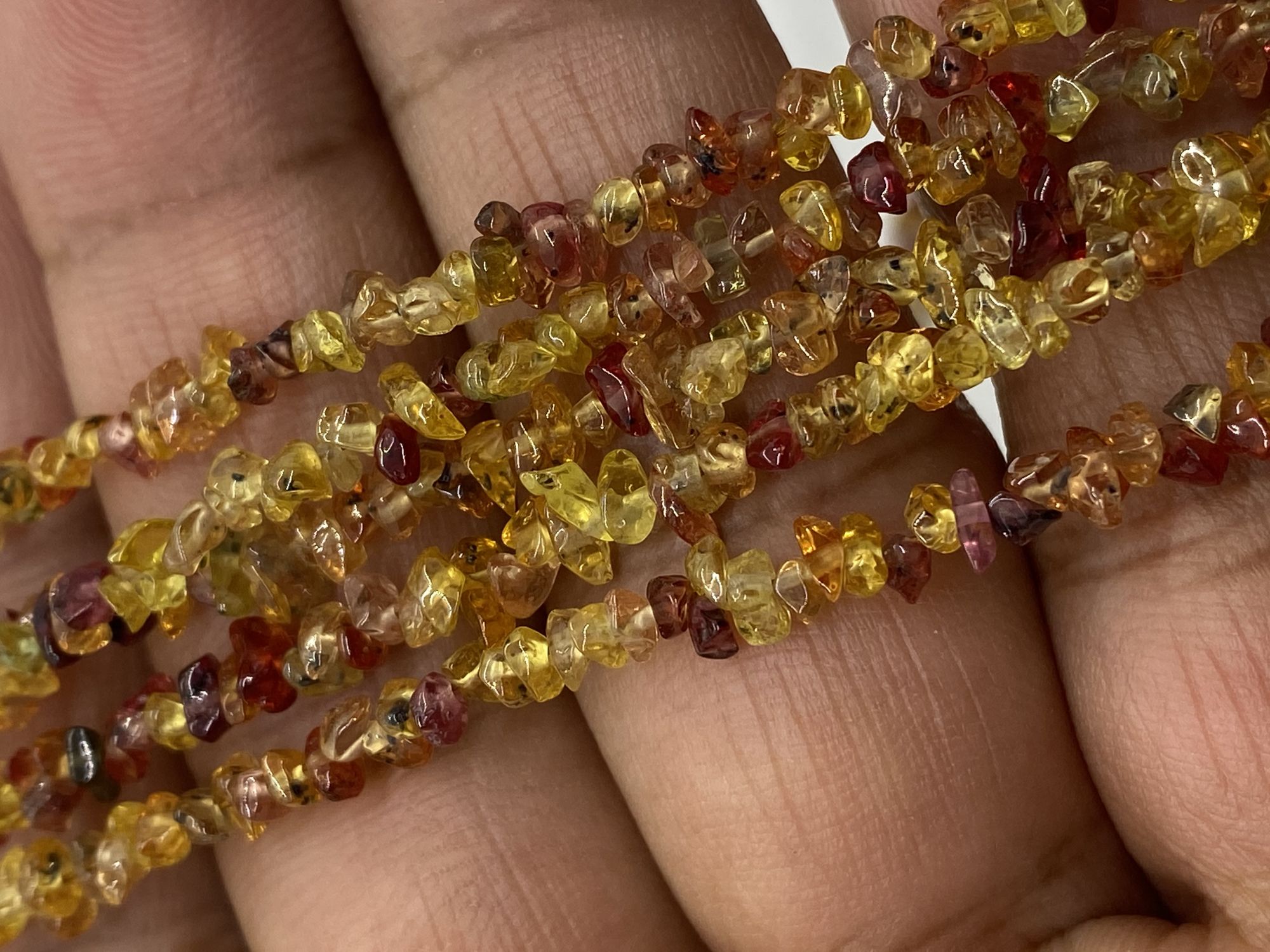 Yellow Orange Sapphire Chips