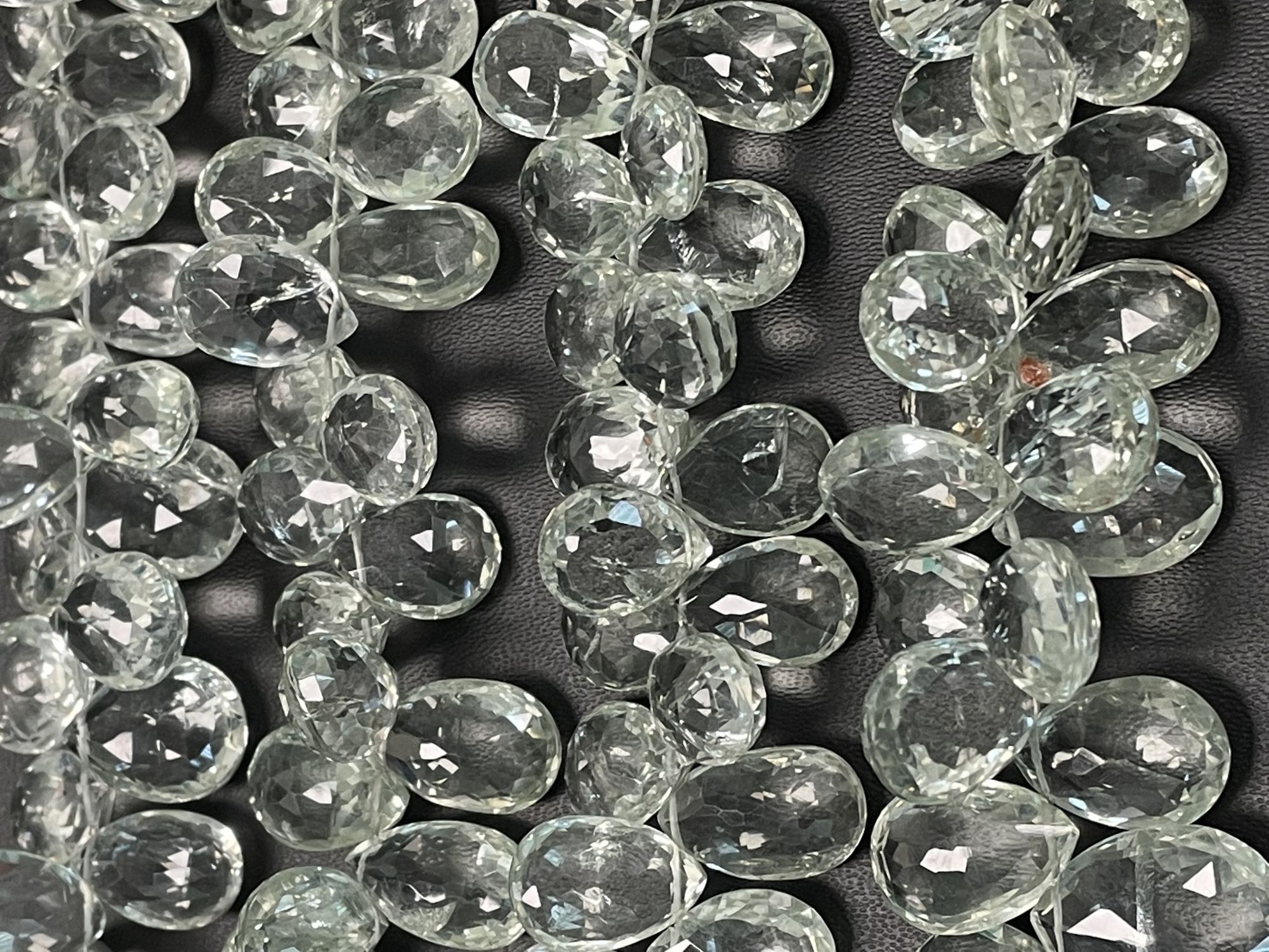 Green Amethyst Pear Faceted