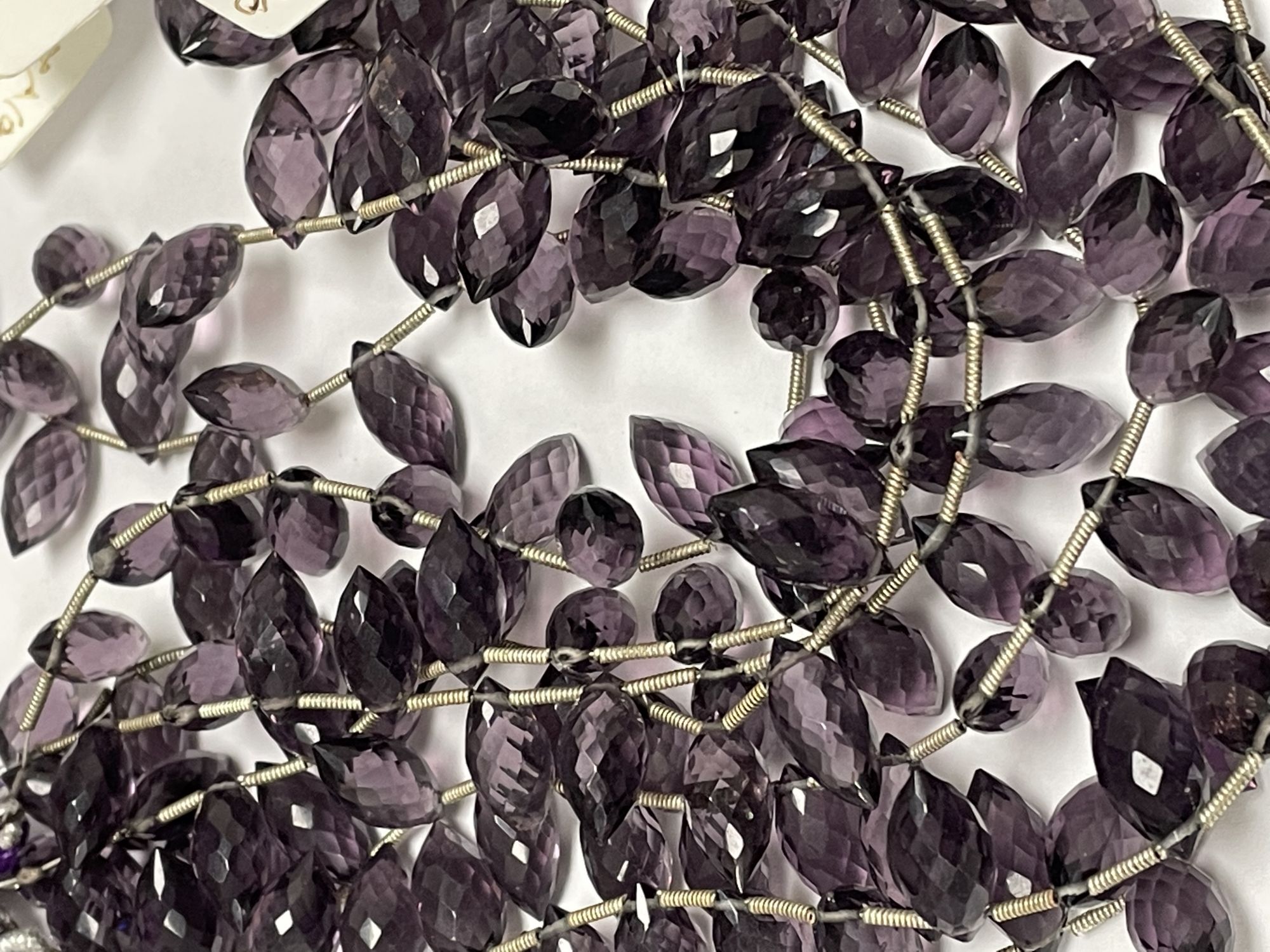 Purple Hydro Quartz Puff Marquise Faceted