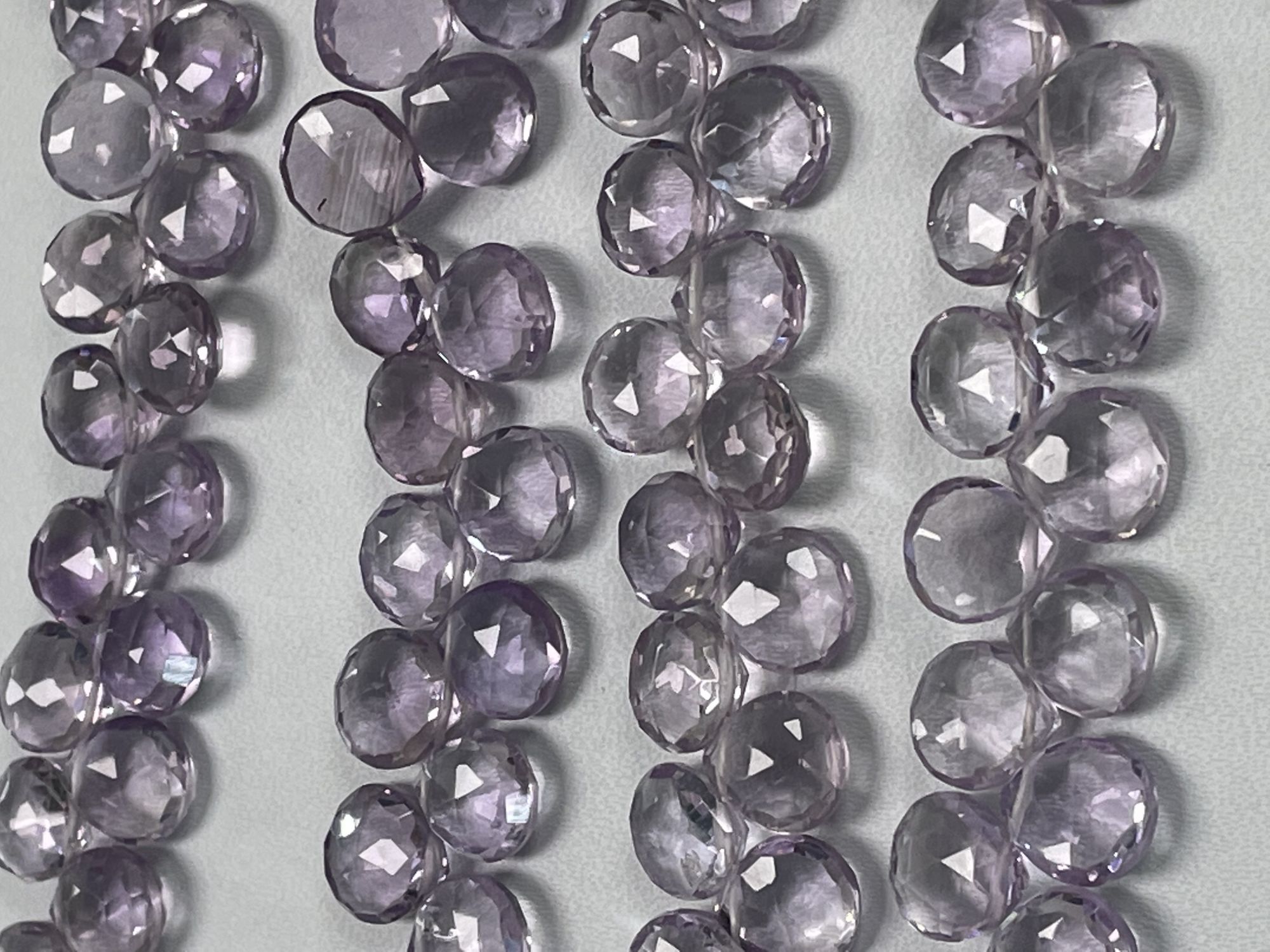 Pink Amethyst Heart Faceted