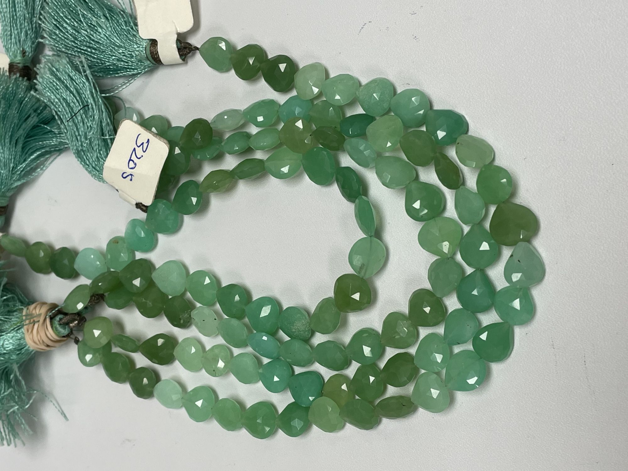 Chrysoprase Top Drilled Heart Faceted