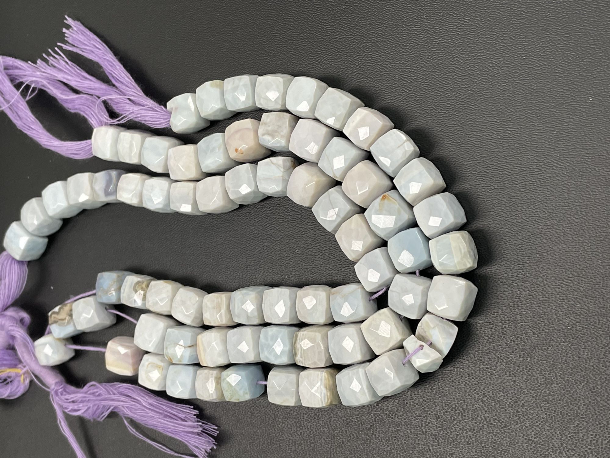 Purple Opal Cube Faceted