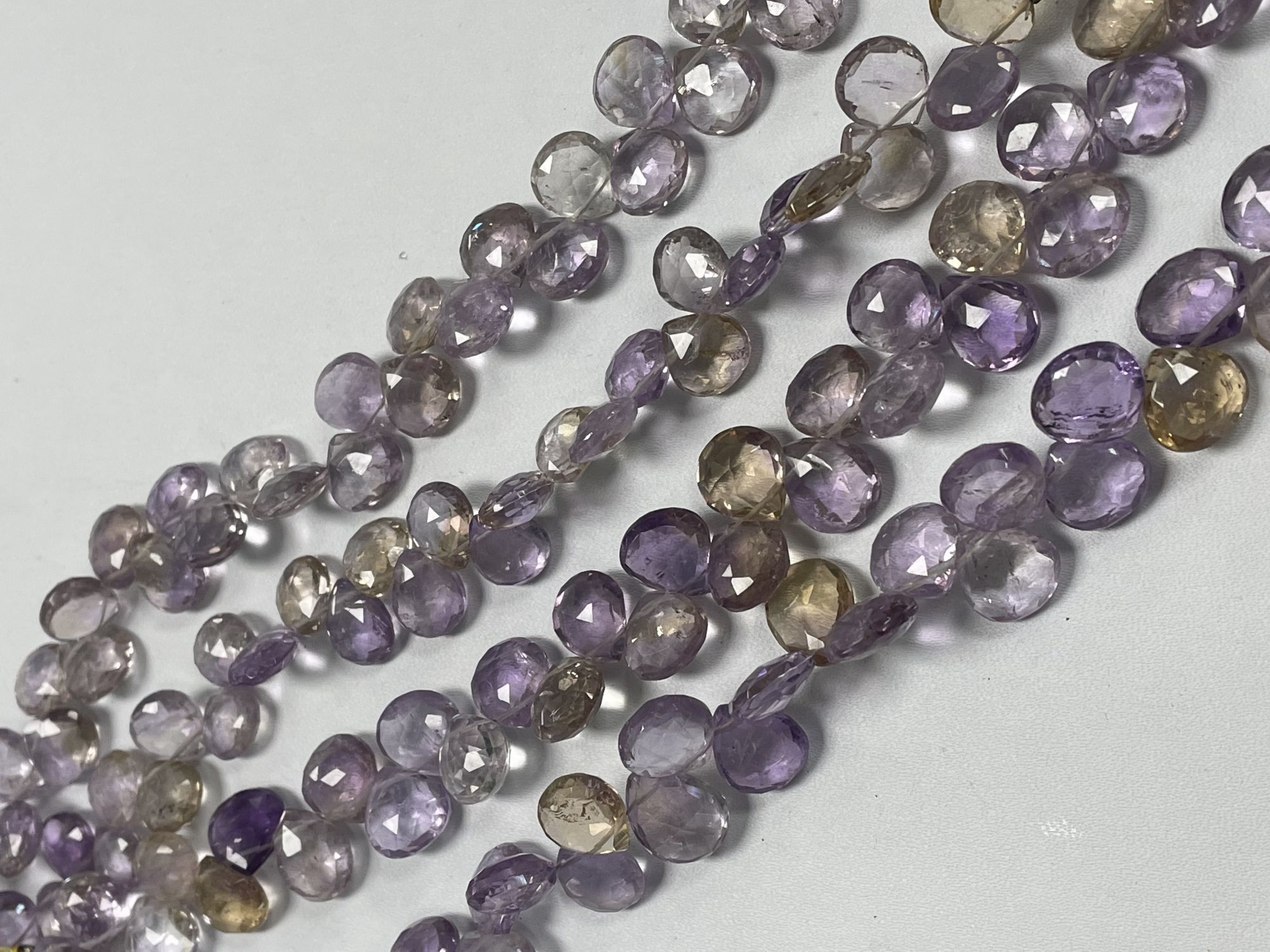 Ametrine Heart Faceted