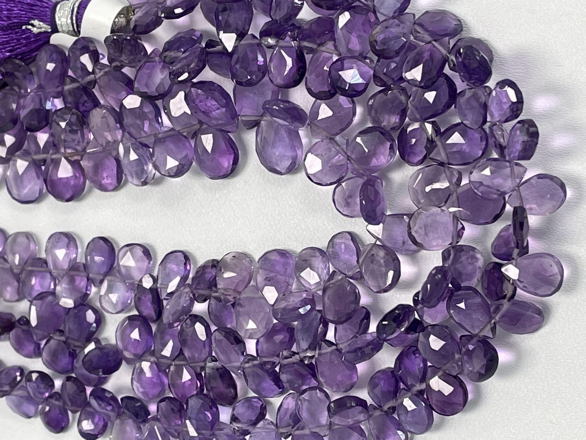 Purple Amethyst Pear Faceted