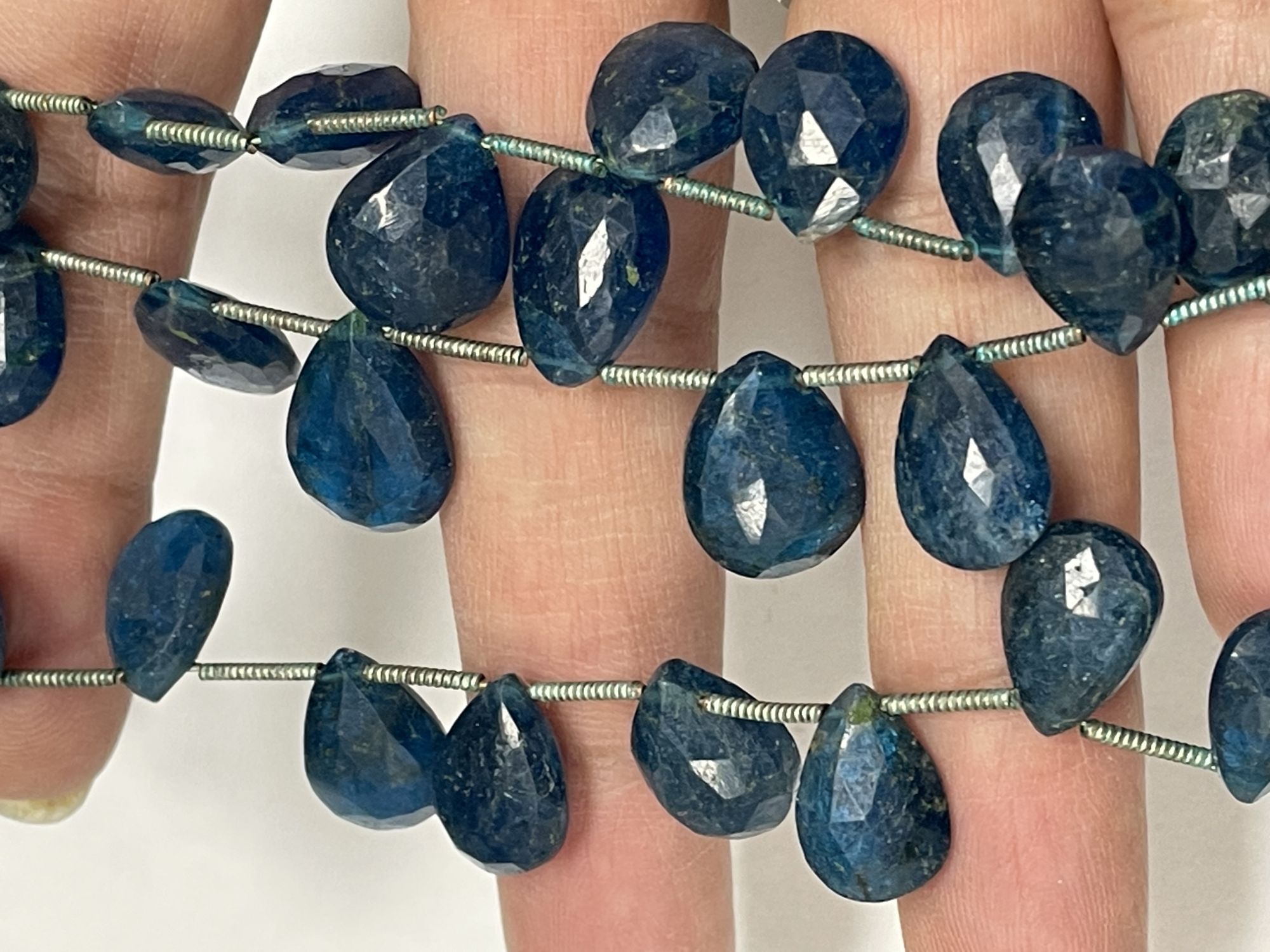 Blue Apatite Pear Faceted