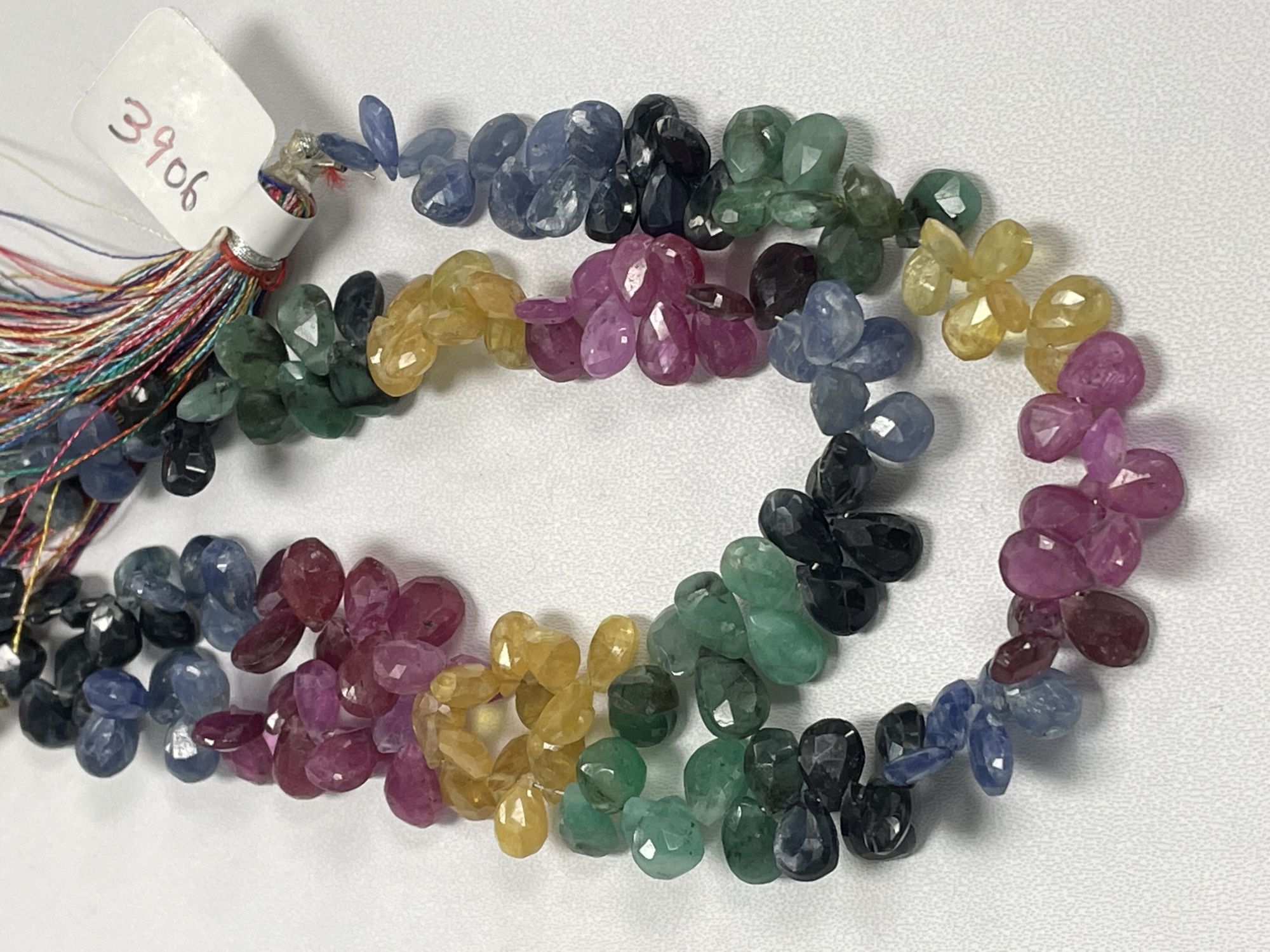 Multi Color Sapphire Pear Faceted