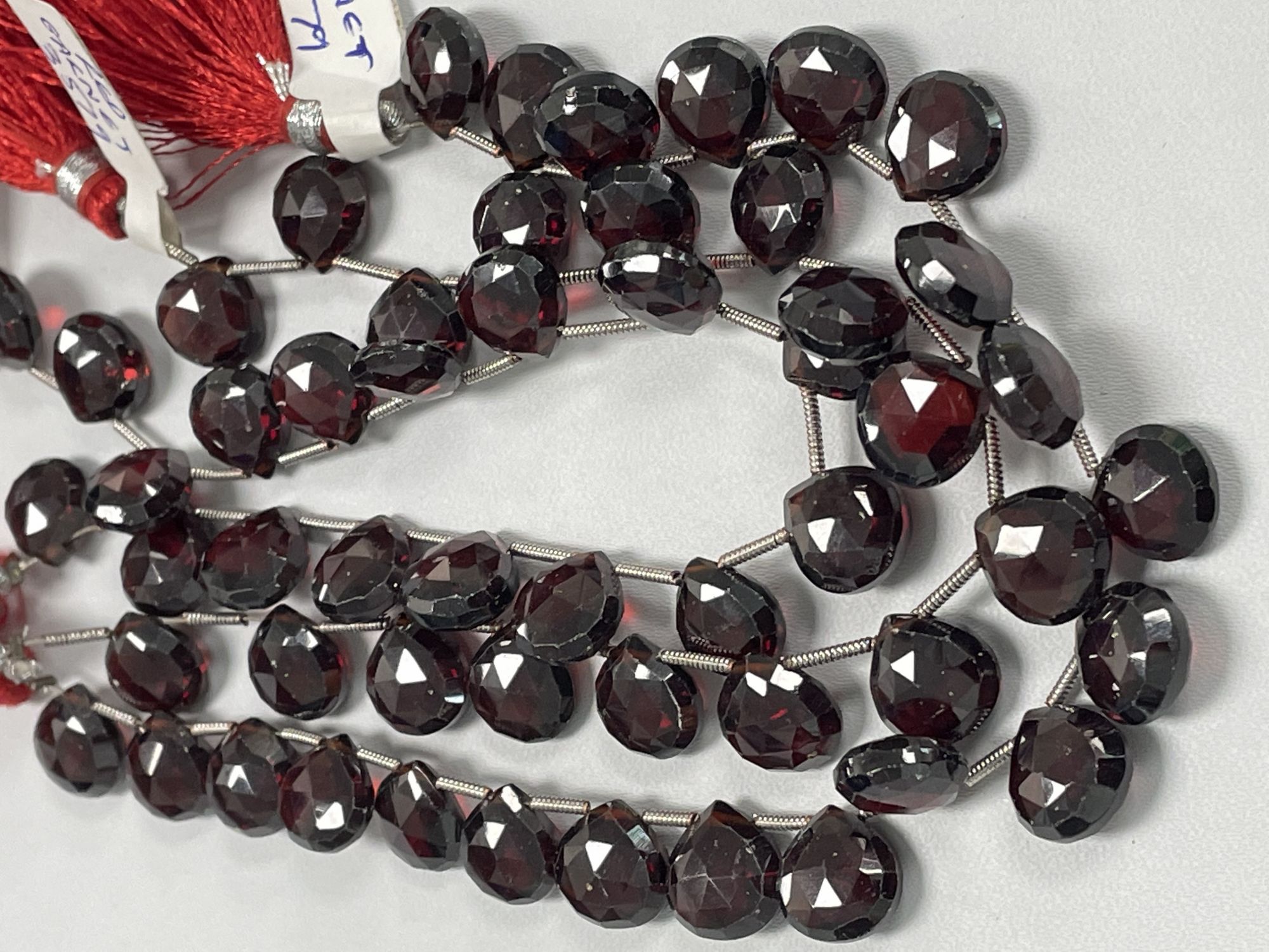 Red Garnet Heart Faceted