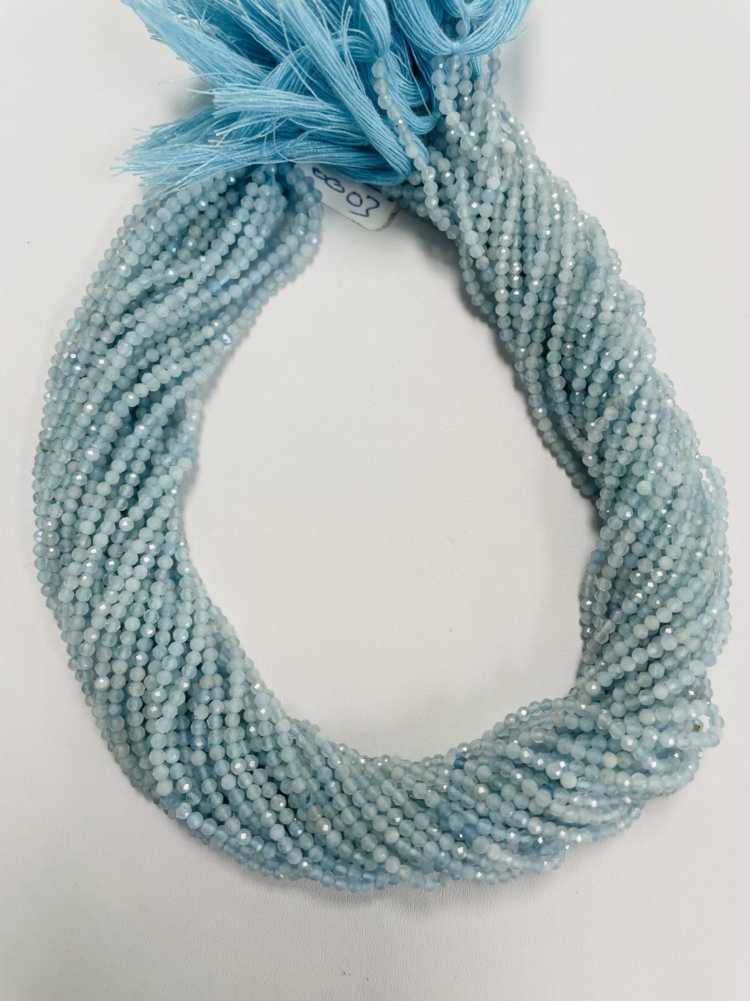 Aquamarine Rondelle Faceted